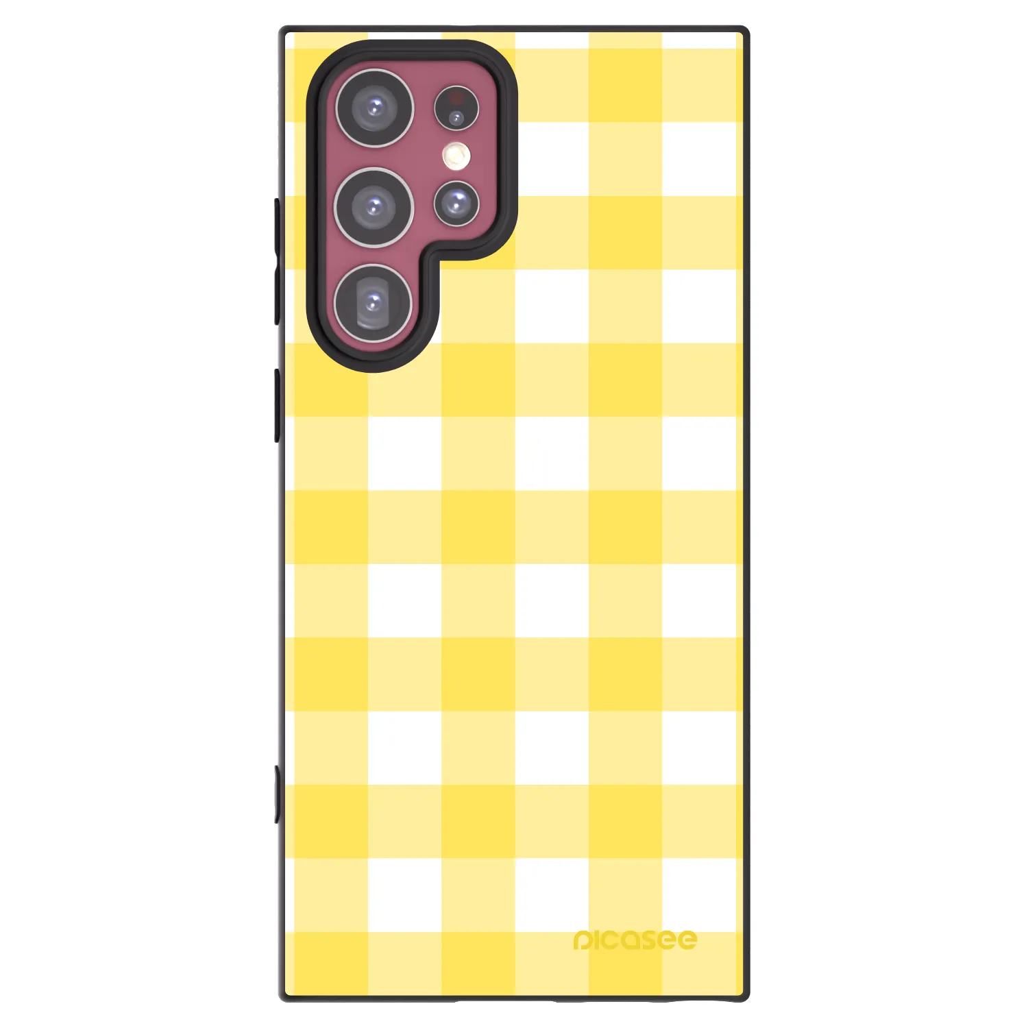 Picasee silikónový čierny obal pre Samsung Galaxy S22 Ultra 5G - Gride lemon