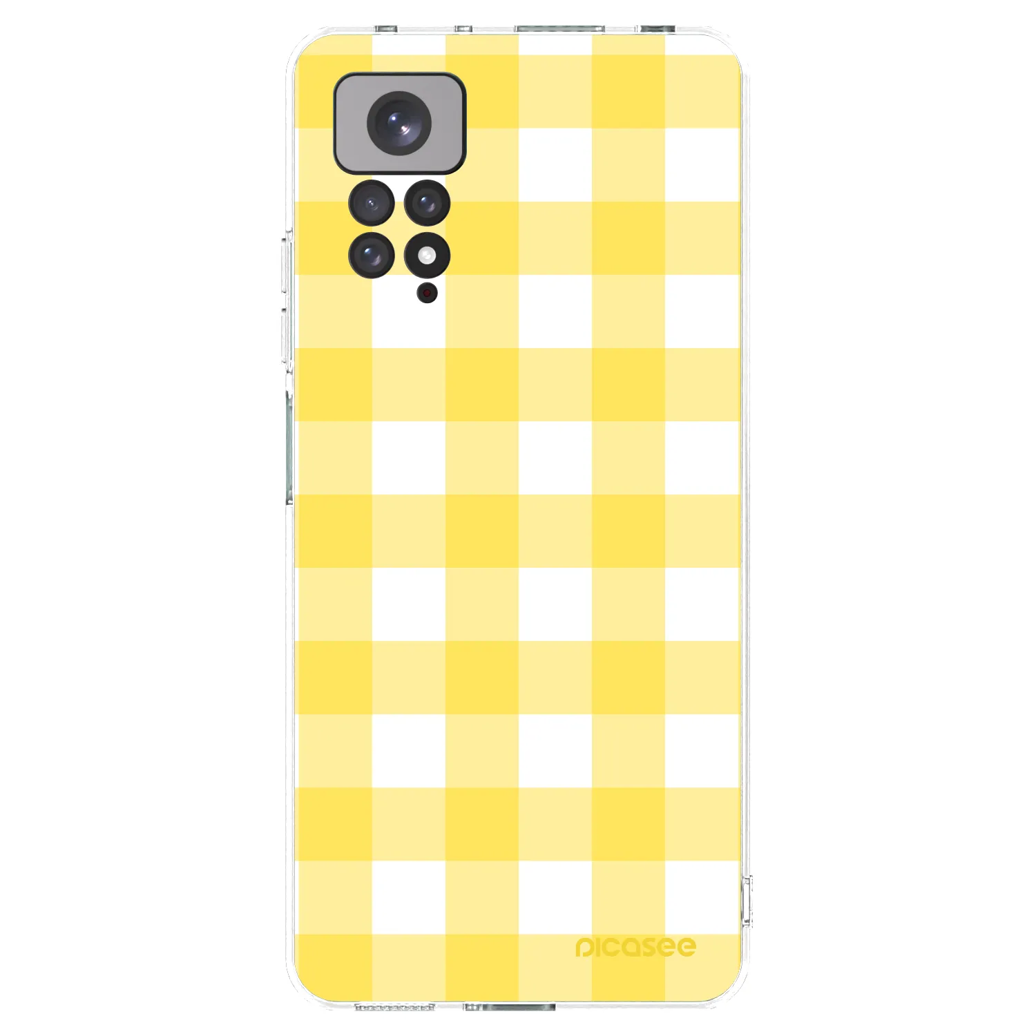 Picasee silikónový prehľadný obal pre Xiaomi Redmi Note 11S 4G - Gride lemon