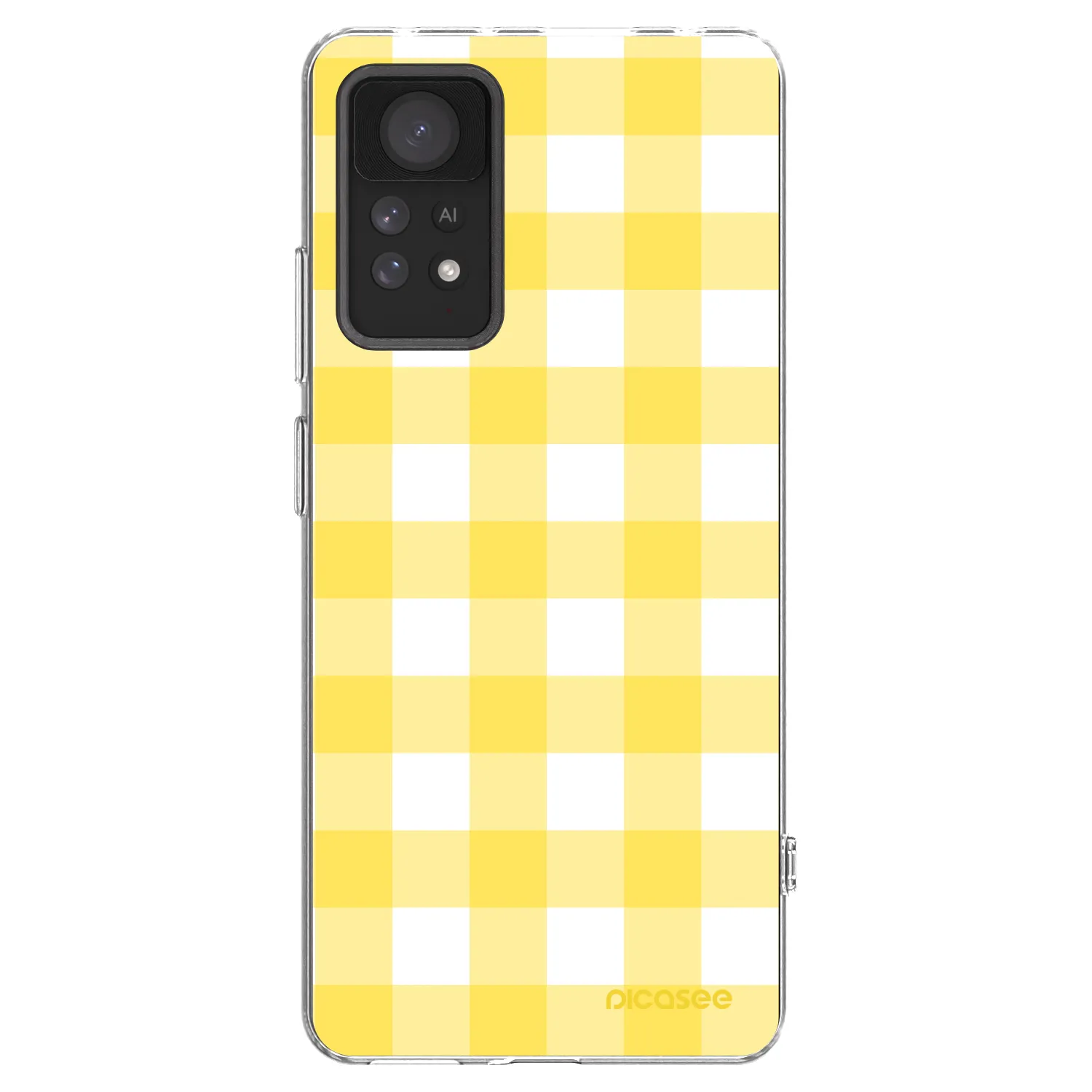 Picasee silikónový prehľadný obal pre Xiaomi Redmi Note 11 Pro - Gride lemon