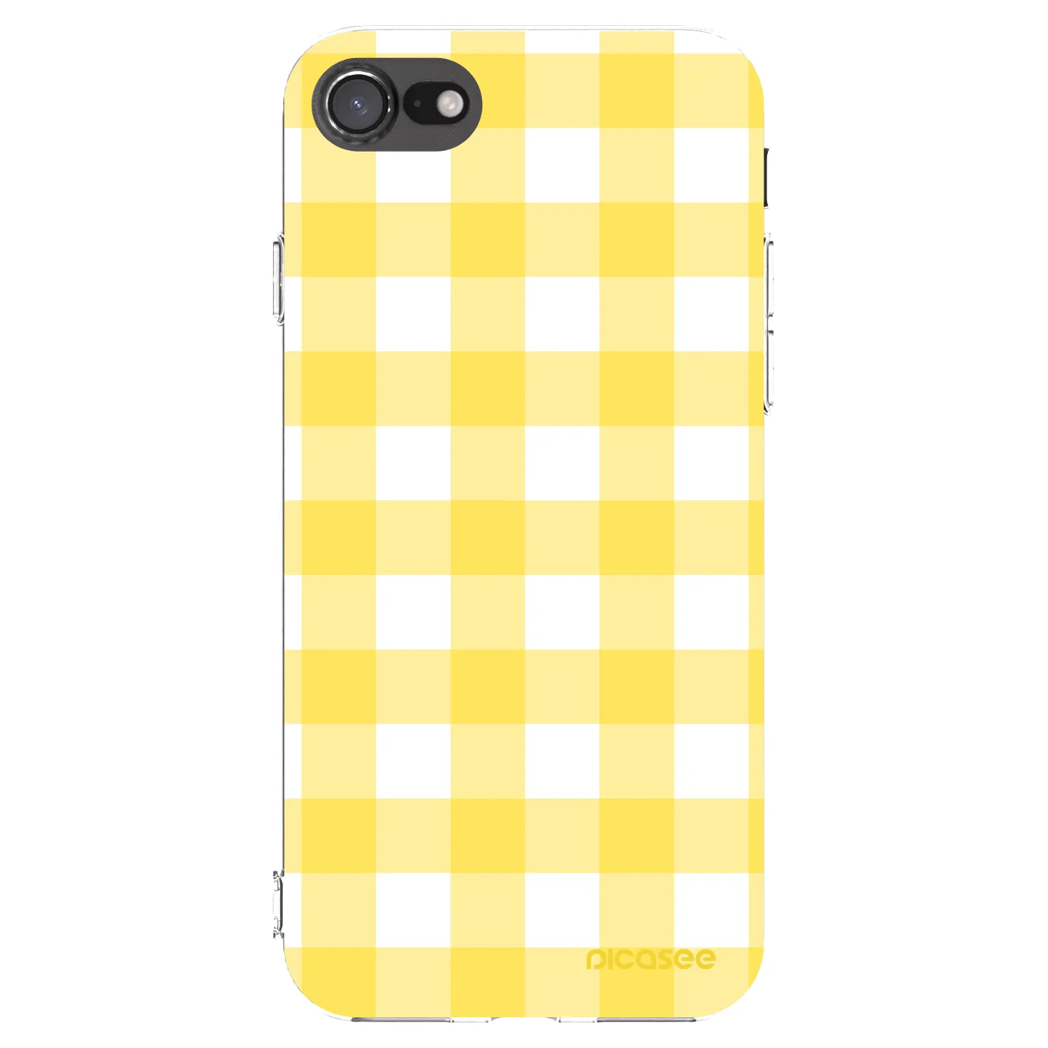 Picasee silikónový prehľadný obal pre Apple iPhone SE 2022 - Gride lemon