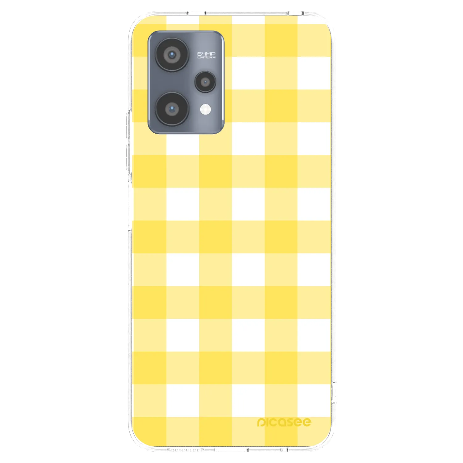 Picasee silikónový prehľadný obal pre Realme 9 Pro 5G - Gride lemon