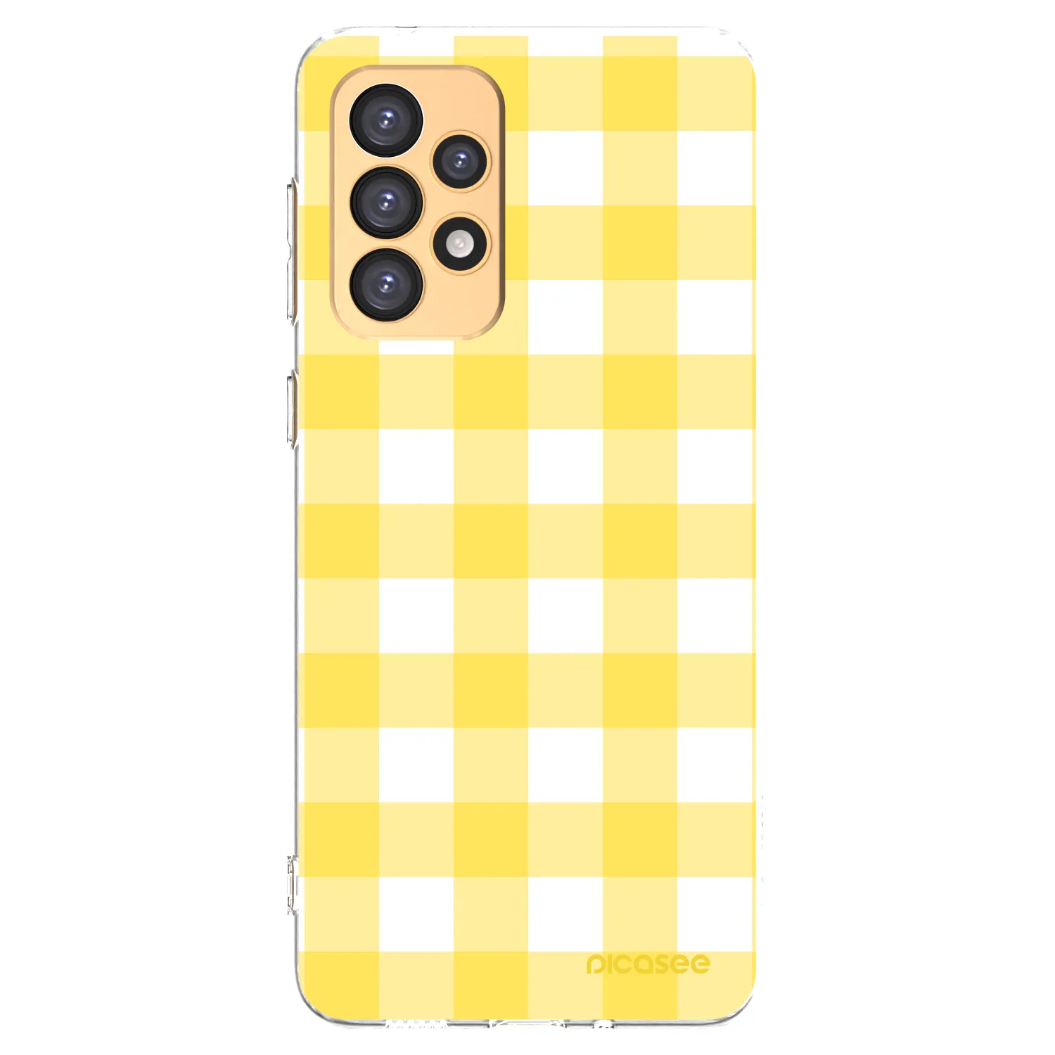 Picasee silikónový prehľadný obal pre Samsung Galaxy A33 5G A336 - Gride lemon
