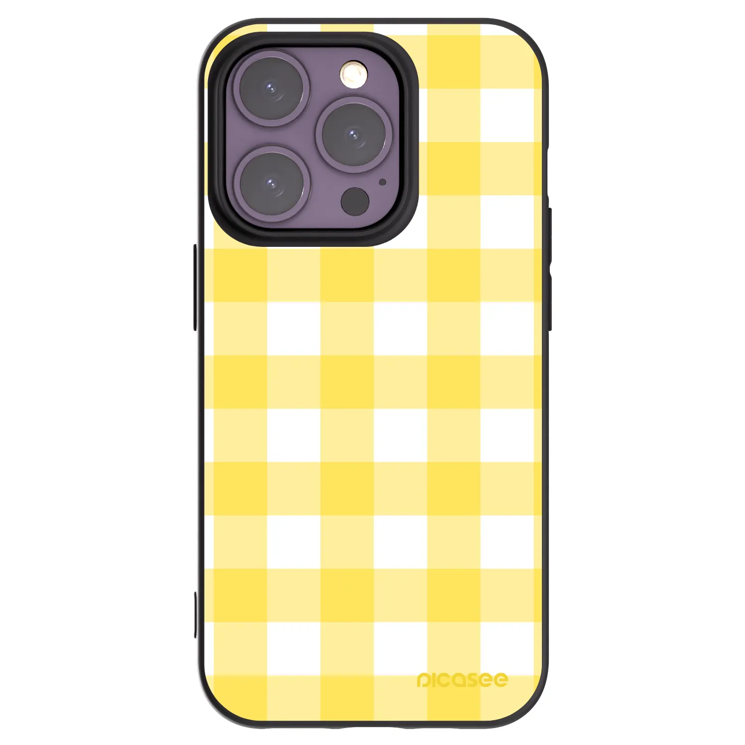 Picasee silikónový čierny obal pre Apple iPhone 14 Pro - Gride lemon