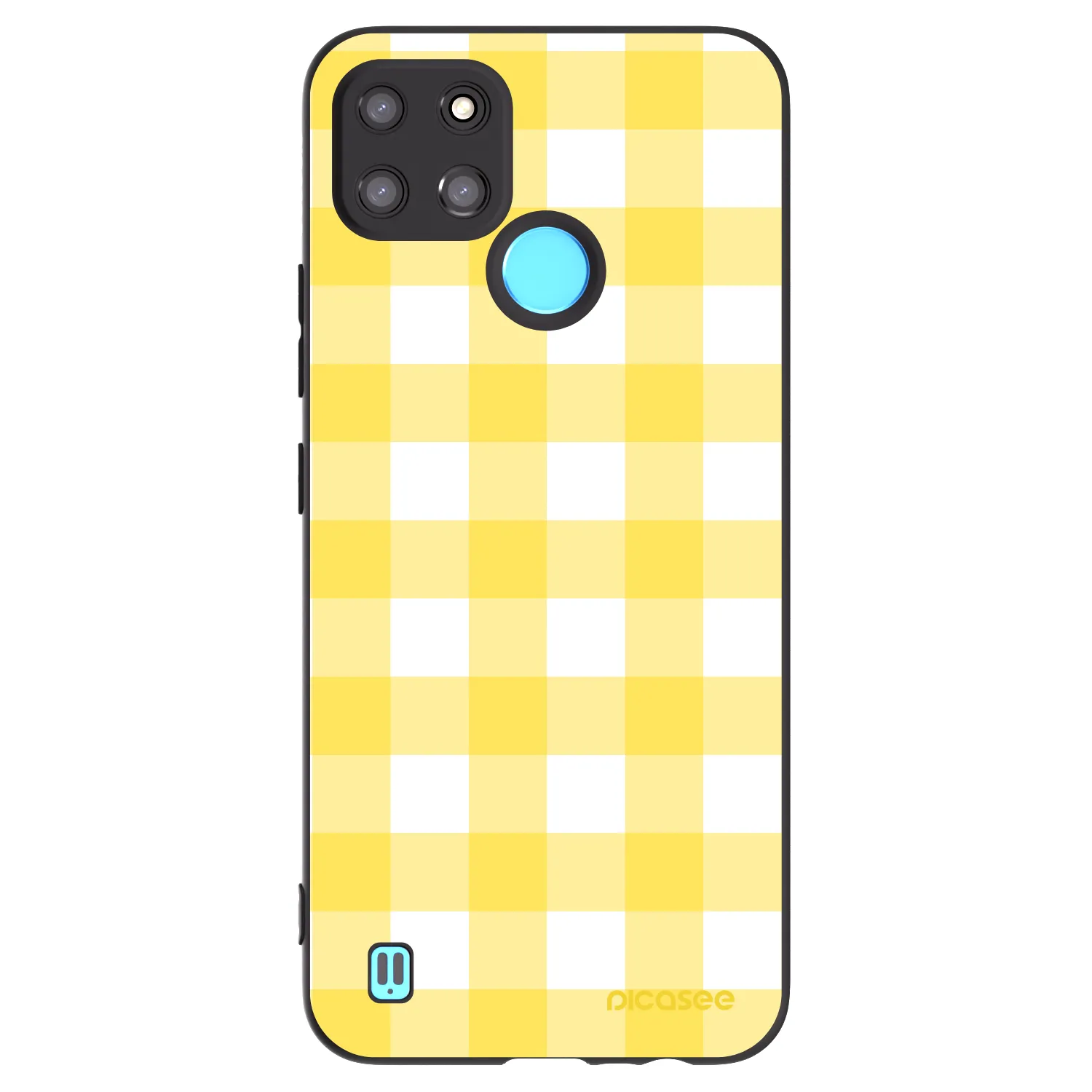 Picasee silikónový čierny obal pre Realme C21Y - Gride lemon
