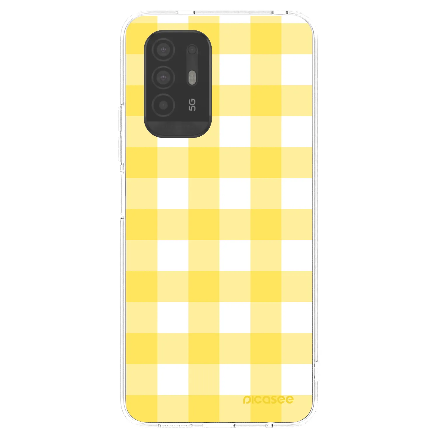 Picasee silikónový prehľadný obal pre OPPO A94 5G - Gride lemon