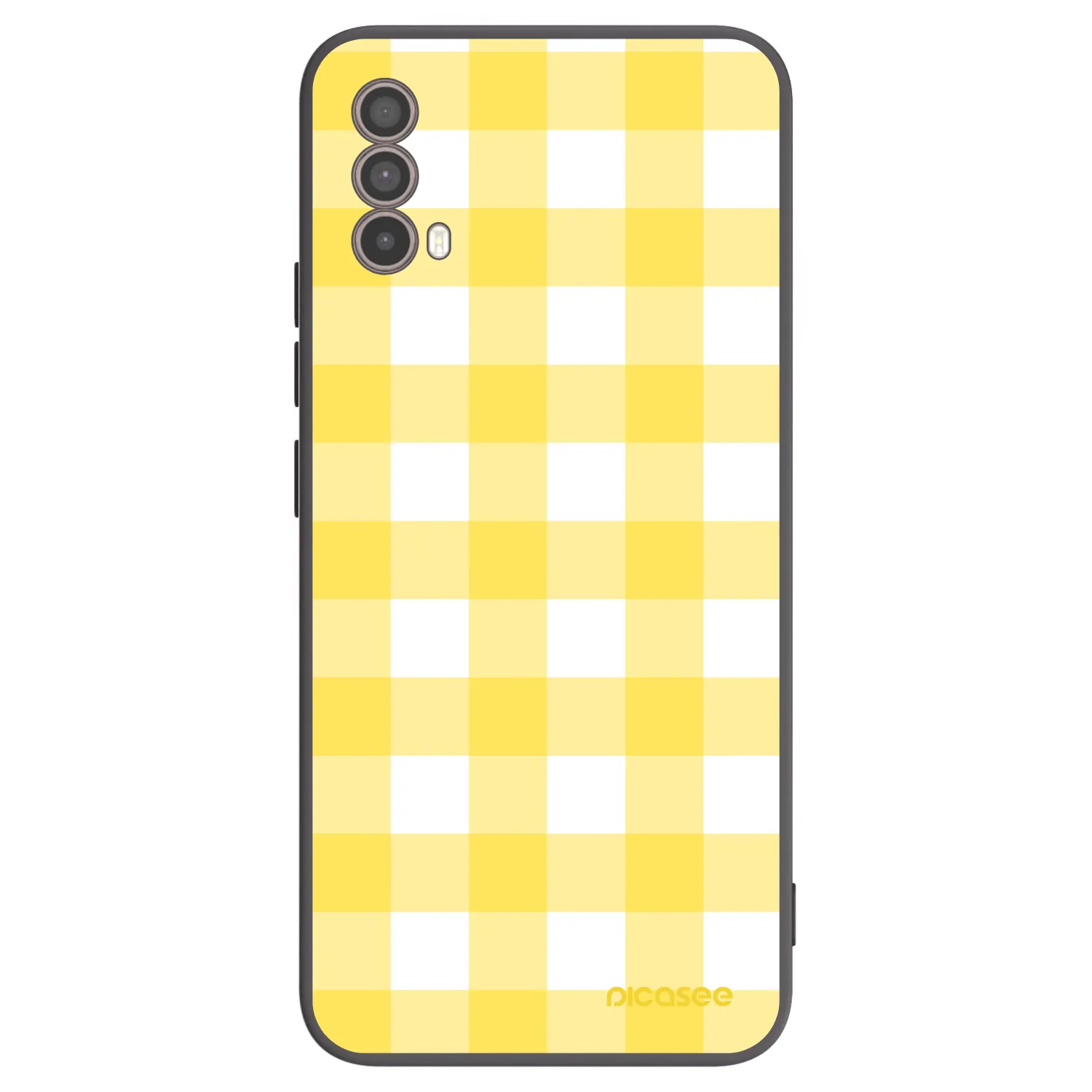 Picasee silikónový čierny obal pre Motorola Moto E40 - Gride lemon