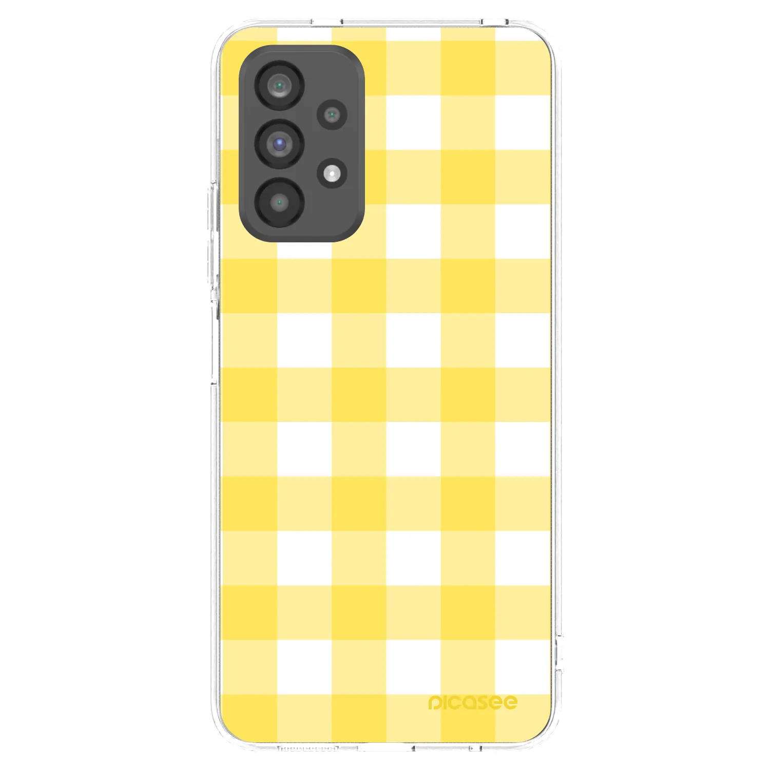 Picasee silikónový prehľadný obal pre Samsung Galaxy A73 5G - Gride lemon