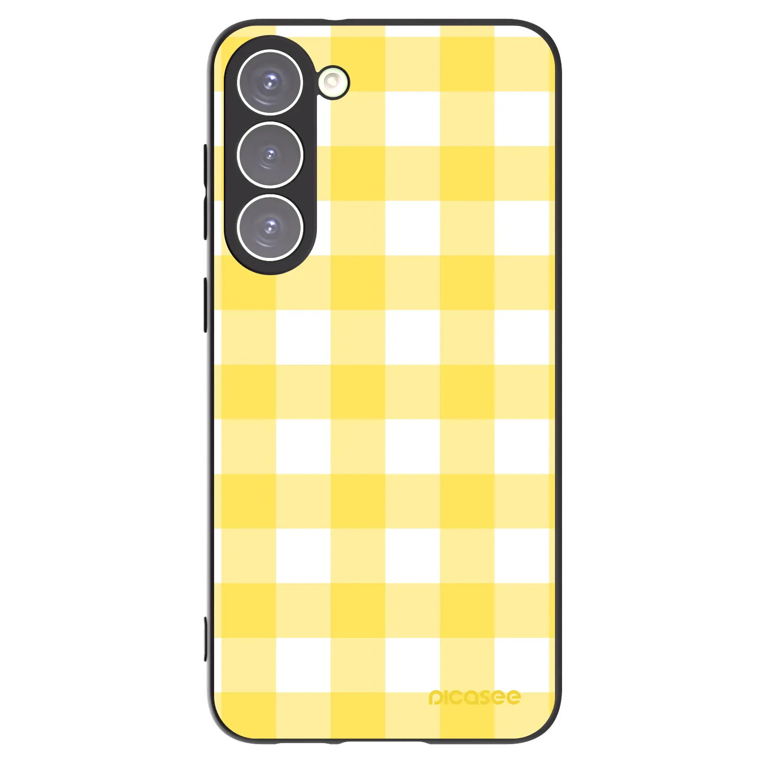 Picasee silikónový čierny obal pre Samsung Galaxy S23+ 5G - Gride lemon
