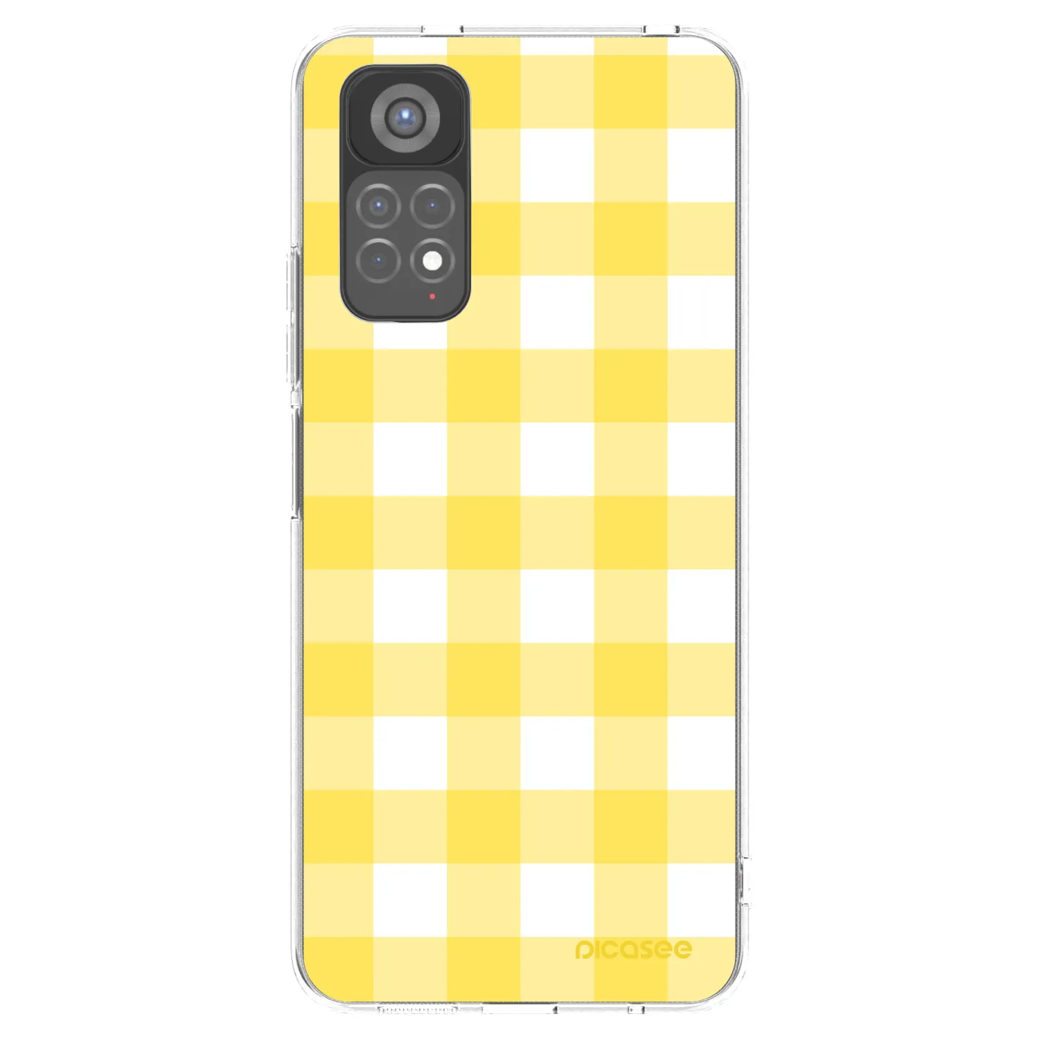 Picasee silikónový prehľadný obal pre Xiaomi Redmi Note 11S 5G - Gride lemon