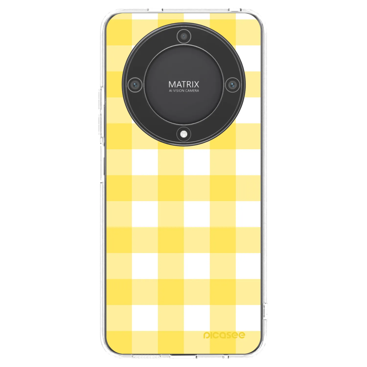 Picasee silikónový prehľadný obal pre Honor Magic5 Lite 5G - Gride lemon