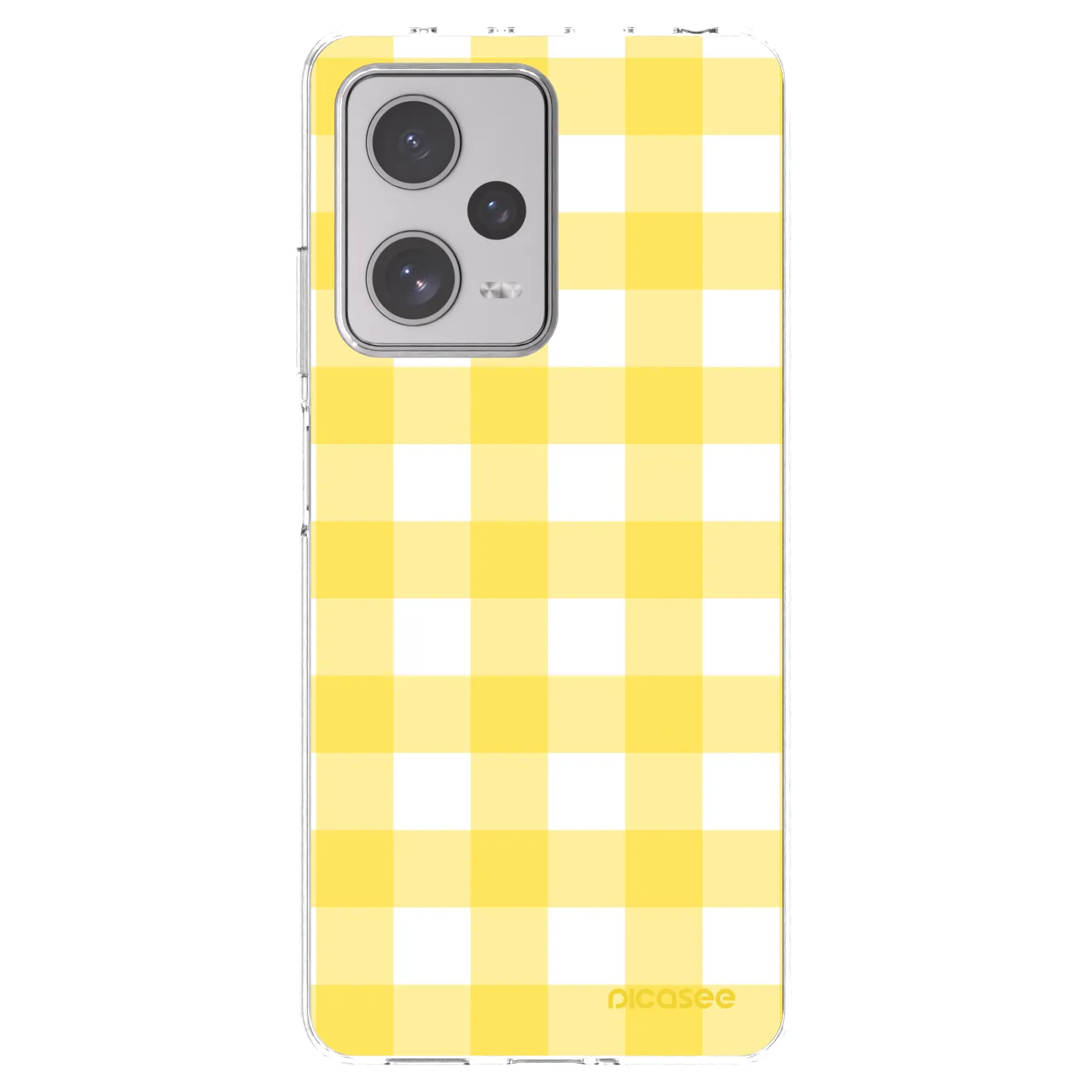 Picasee silikónový prehľadný obal pre Xiaomi Redmi Note 12 Pro+ 5G - Gride lemon
