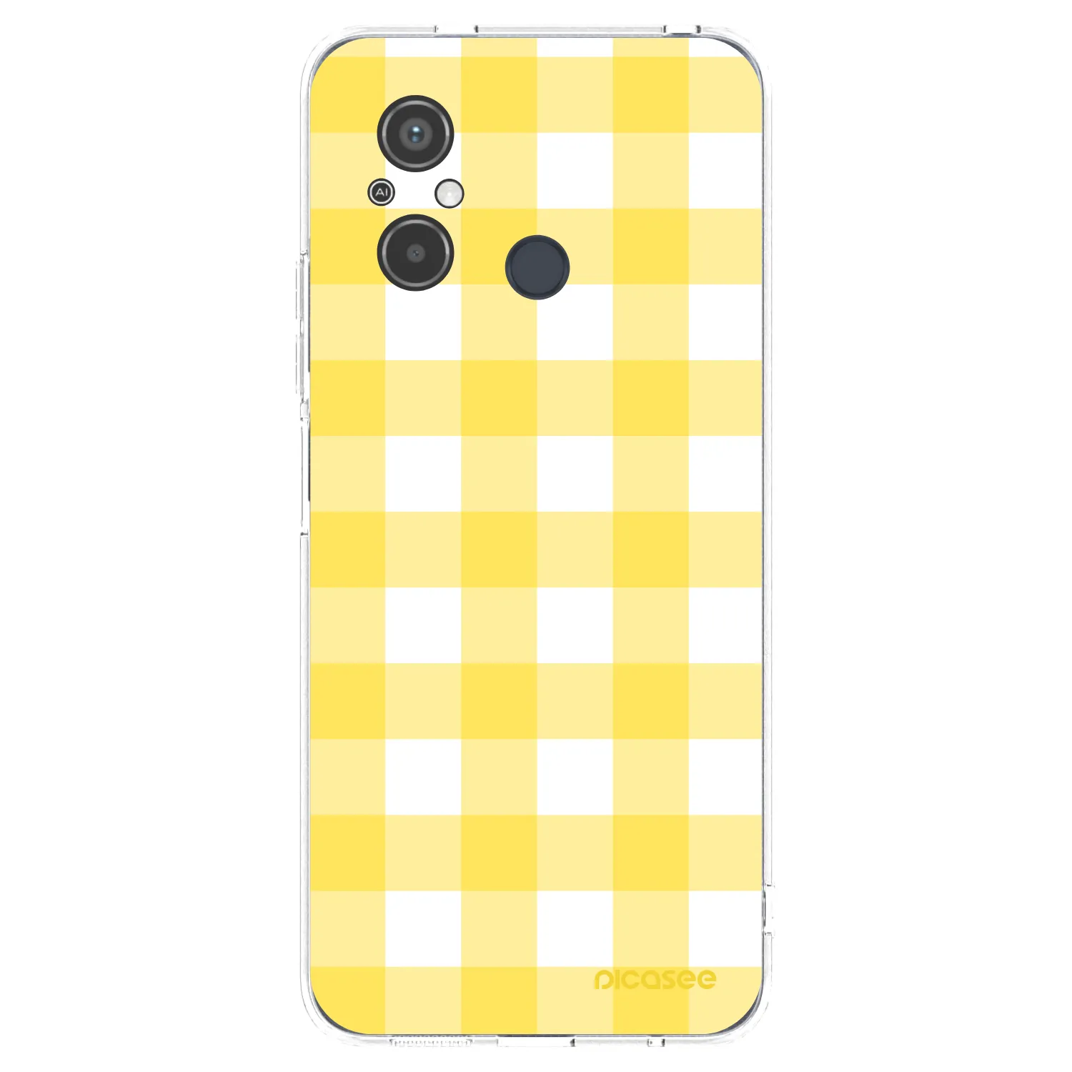Picasee silikónový prehľadný obal pre Xiaomi Redmi 12C - Gride lemon