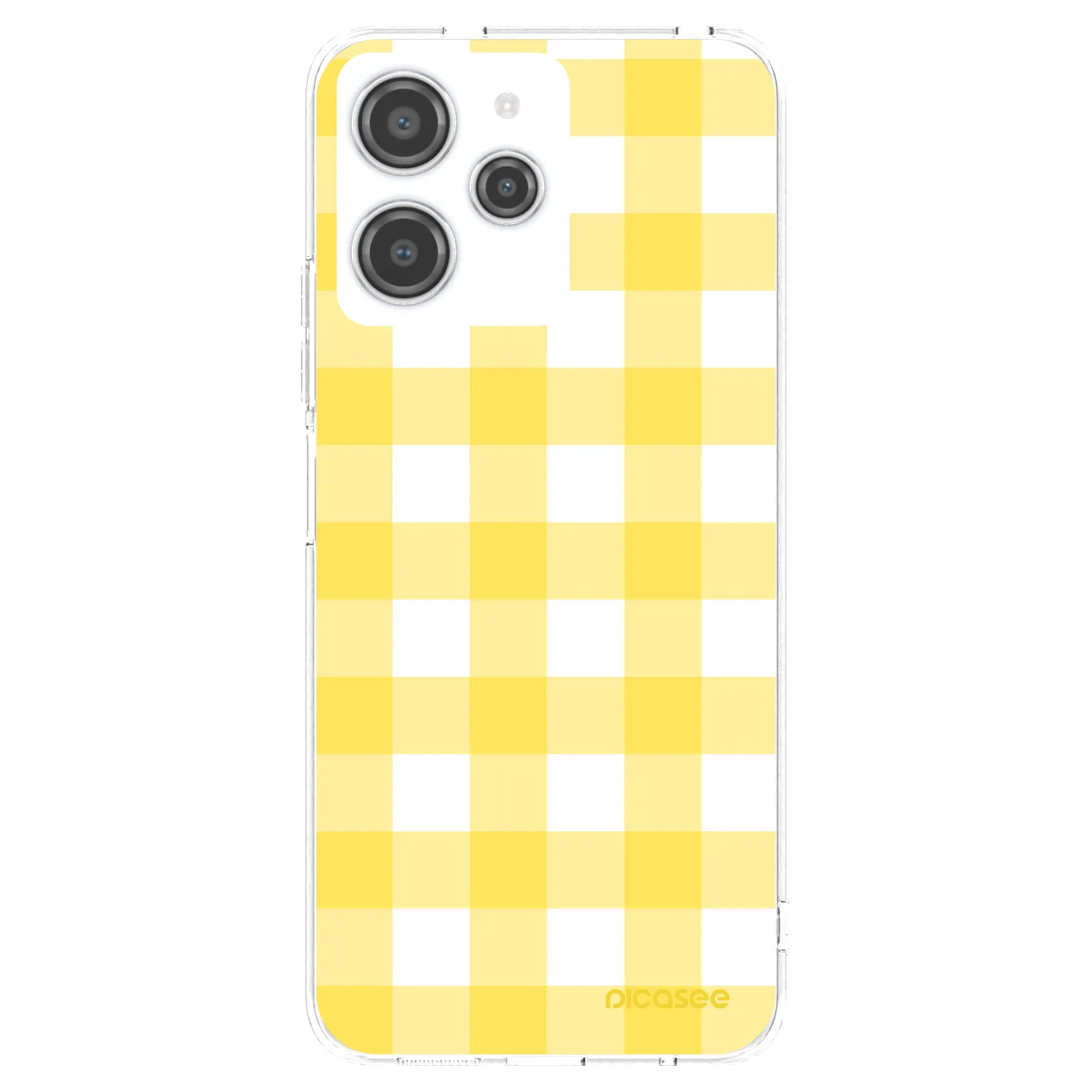 Picasee silikónový prehľadný obal pre Xiaomi Redmi 12 4G - Gride lemon