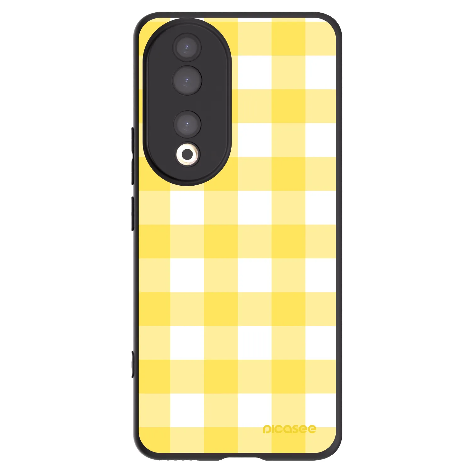Picasee silikónový čierny obal pre Honor 90 5G - Gride lemon
