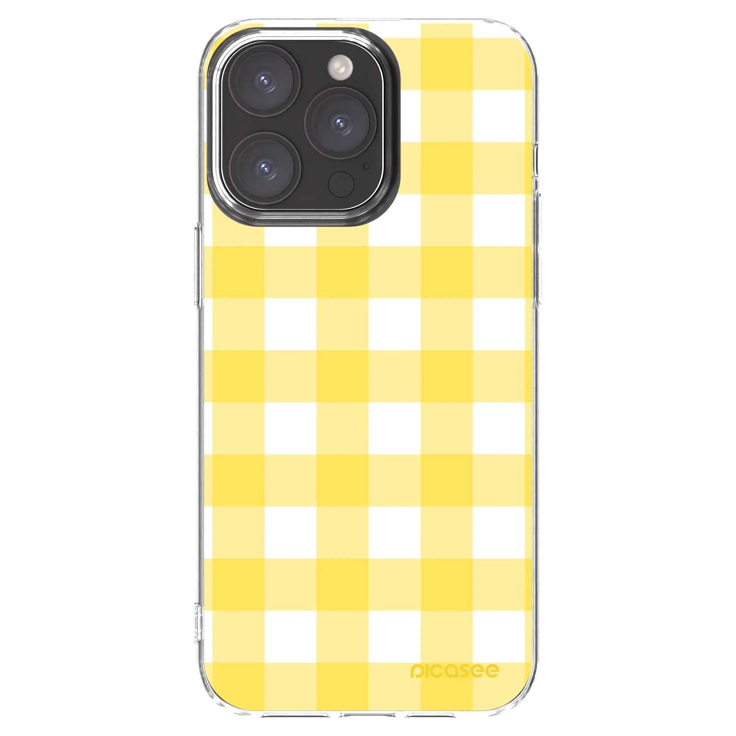 Picasee silikónový prehľadný obal pre Apple iPhone 15 Pro Max - Gride lemon