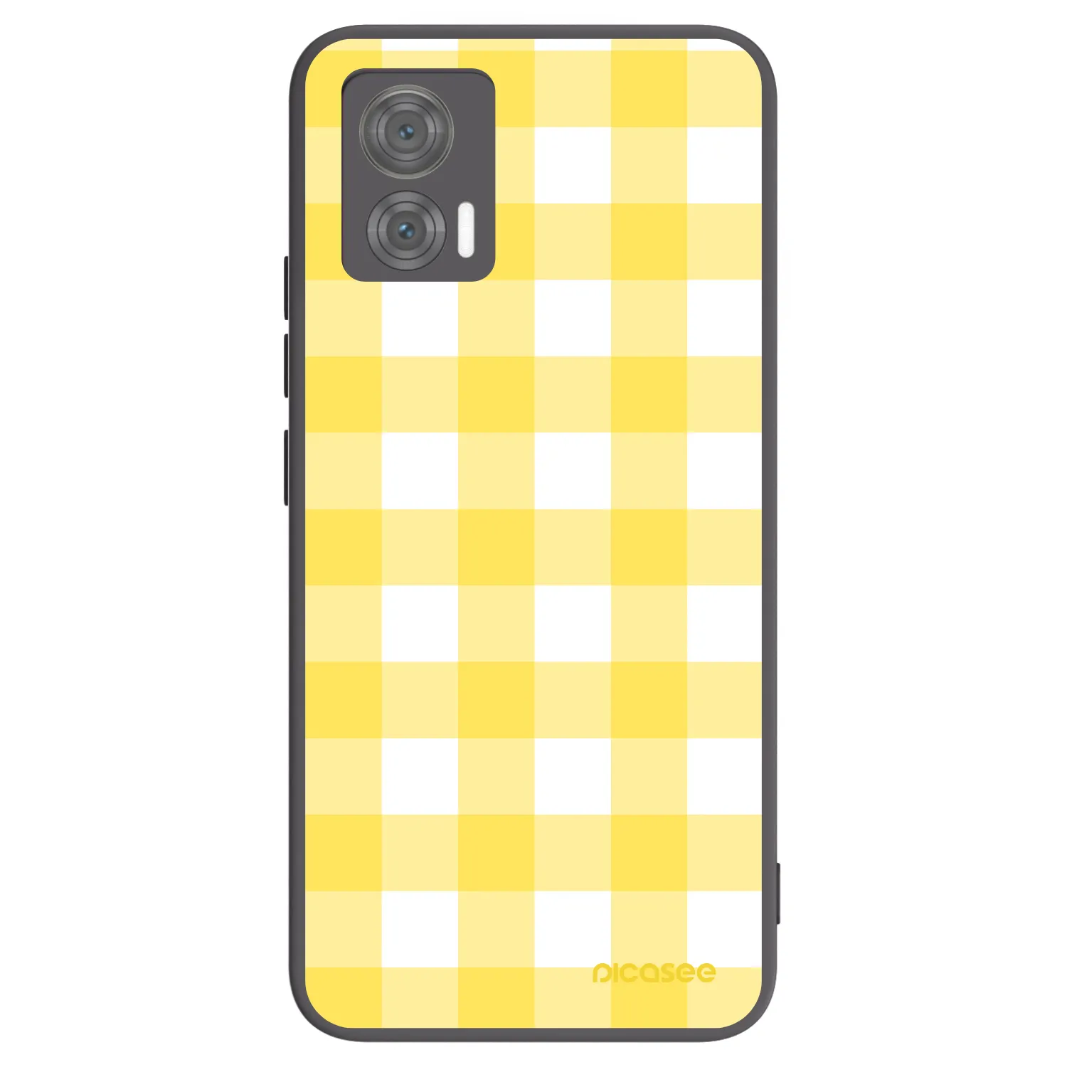 Picasee silikónový čierny obal pre Motorola Edge 30 Neo - Gride lemon