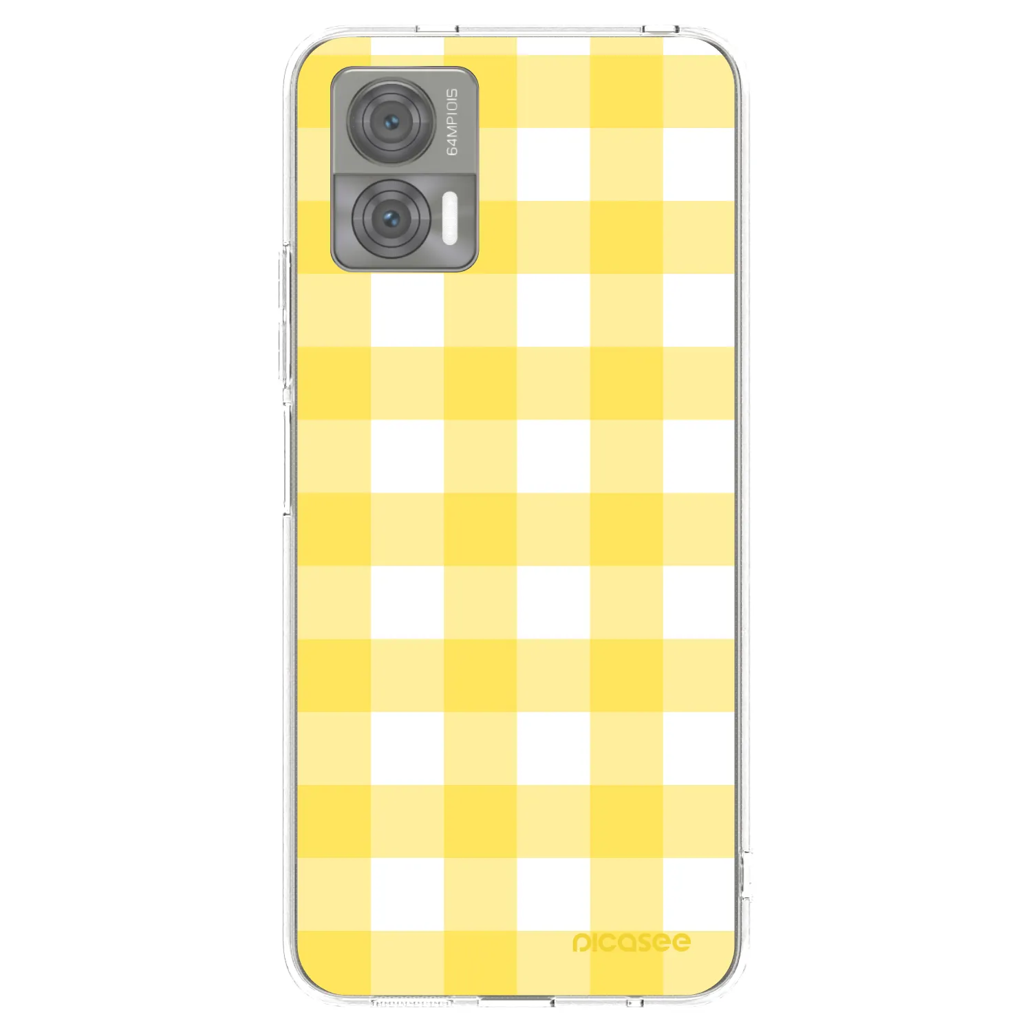 Picasee silikónový prehľadný obal pre Motorola Edge 30 Neo - Gride lemon
