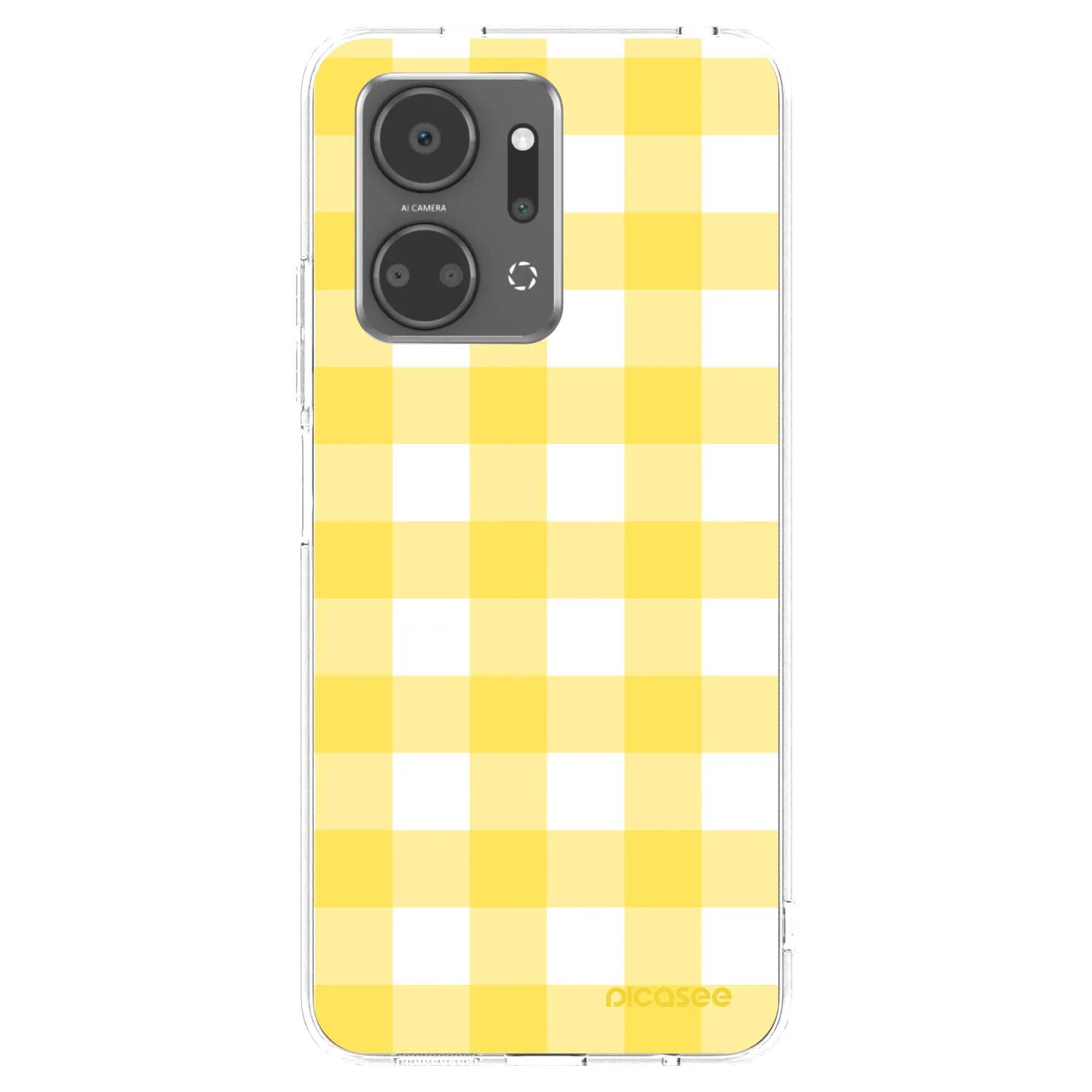 Picasee silikónový prehľadný obal pre Honor X7a - Gride lemon