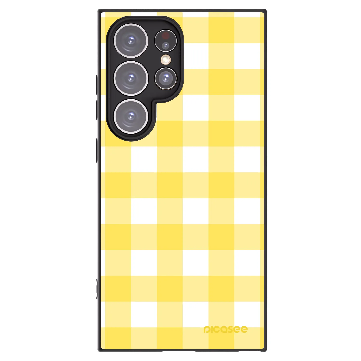 Picasee silikónový čierny obal pre Samsung Galaxy S24 Ultra S928B 5G - Gride lemon