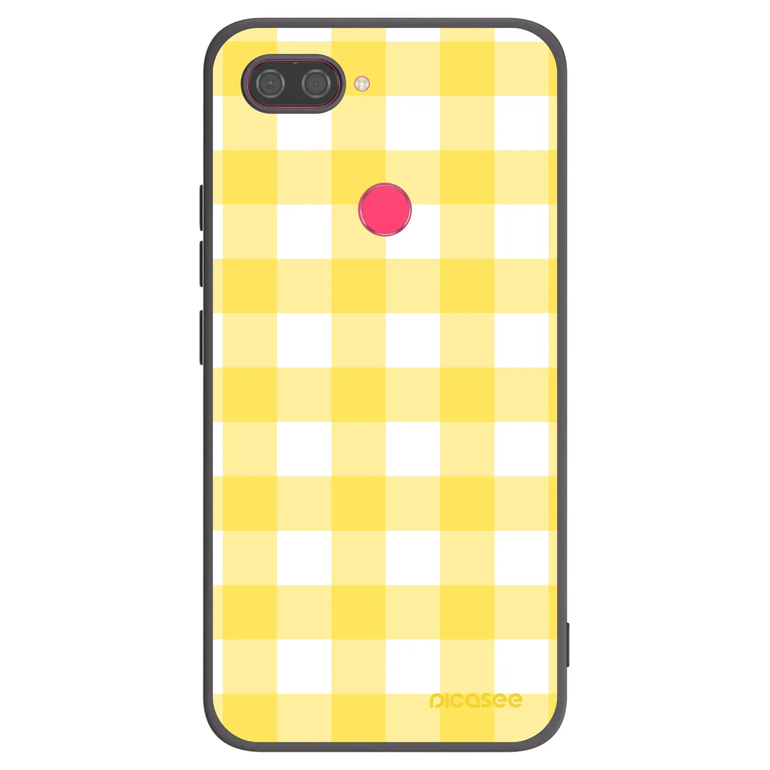 Picasee silikónový čierny obal pre Xiaomi Mi 8 Lite - Gride lemon