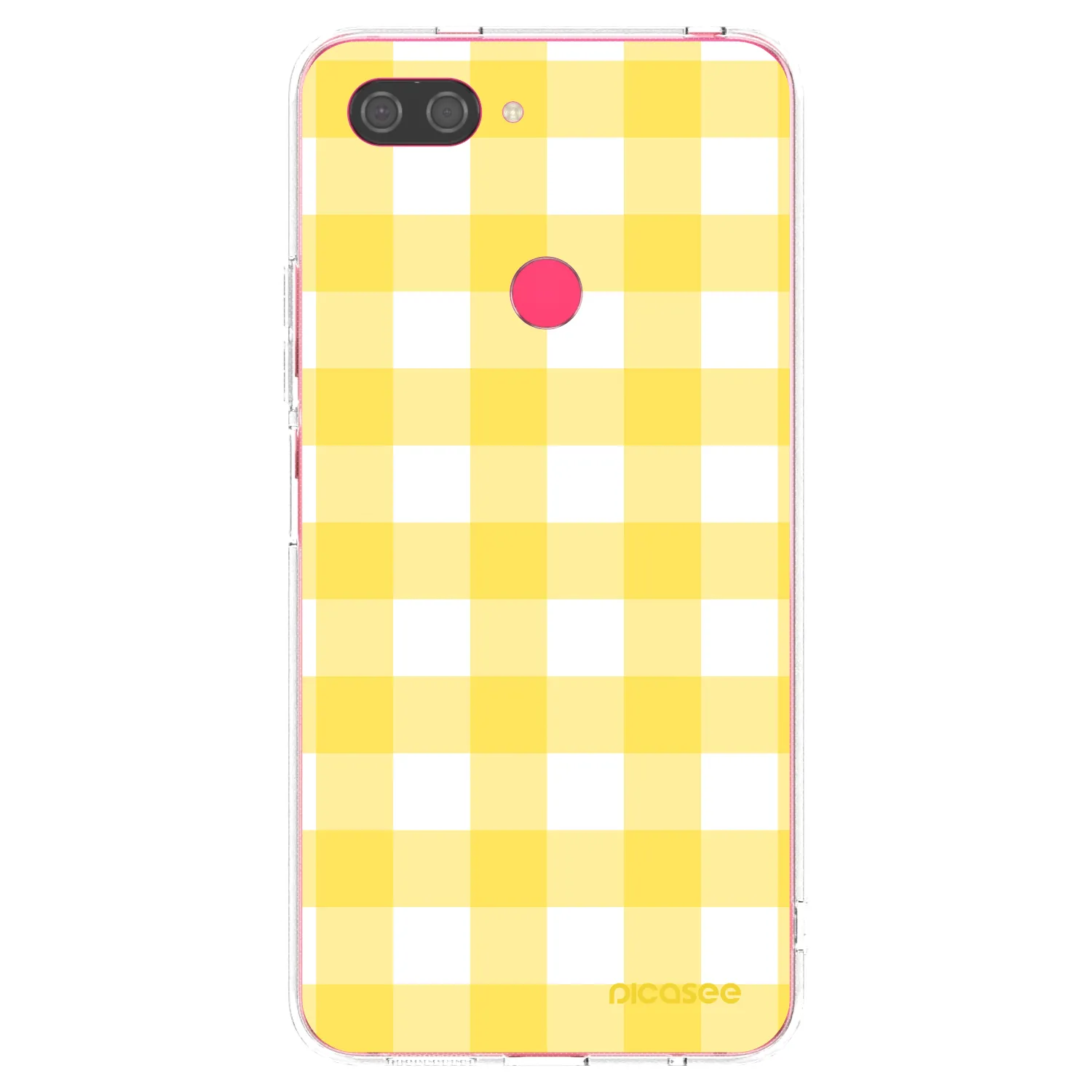 Picasee silikónový prehľadný obal pre Xiaomi Mi 8 Lite - Gride lemon