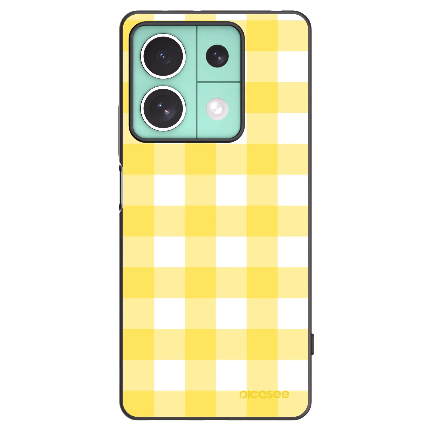 Picasee silikónový čierny obal pre Xiaomi Redmi Note 13 5G - Gride lemon