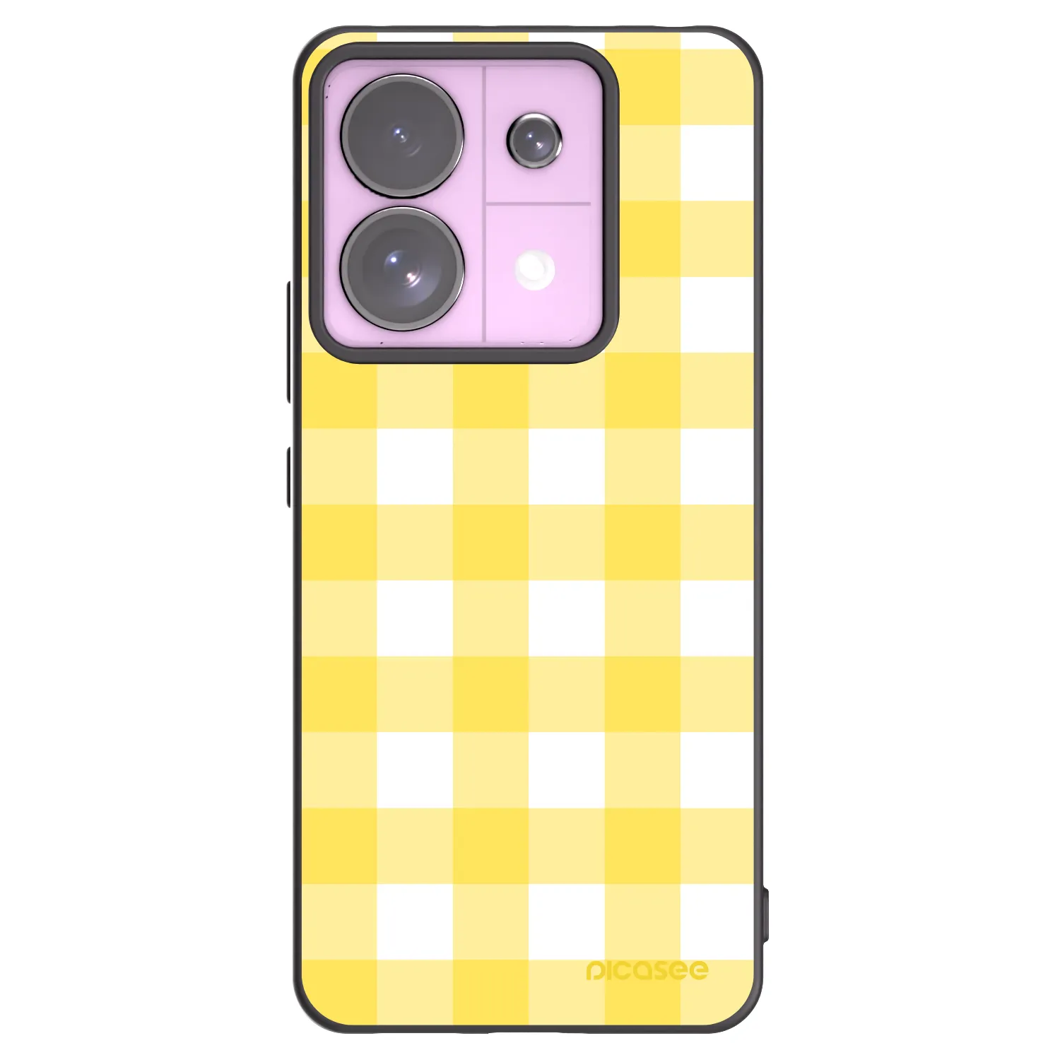 Picasee silikónový čierny obal pre Xiaomi Redmi Note 13 Pro 5G - Gride lemon