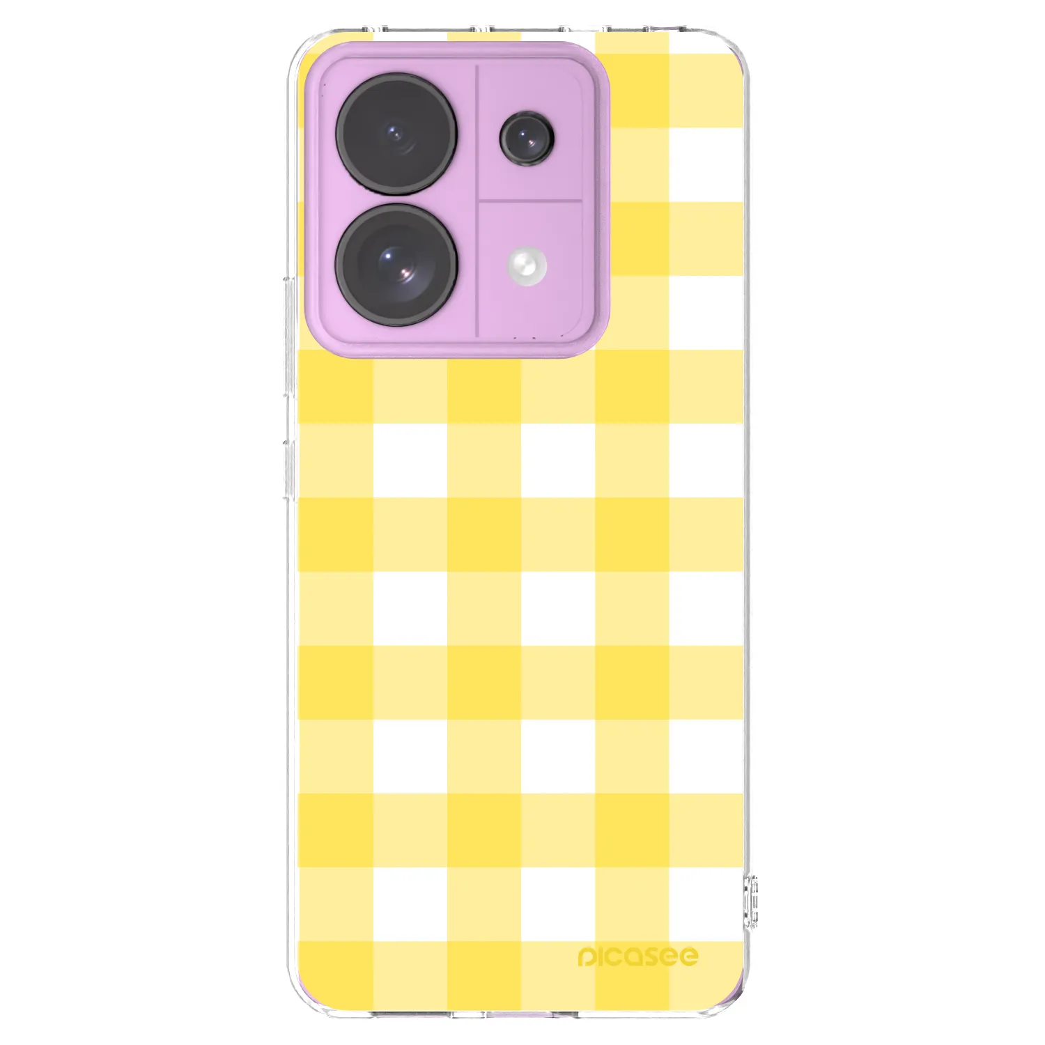 Picasee silikónový prehľadný obal pre Xiaomi Redmi Note 13 Pro 5G - Gride lemon