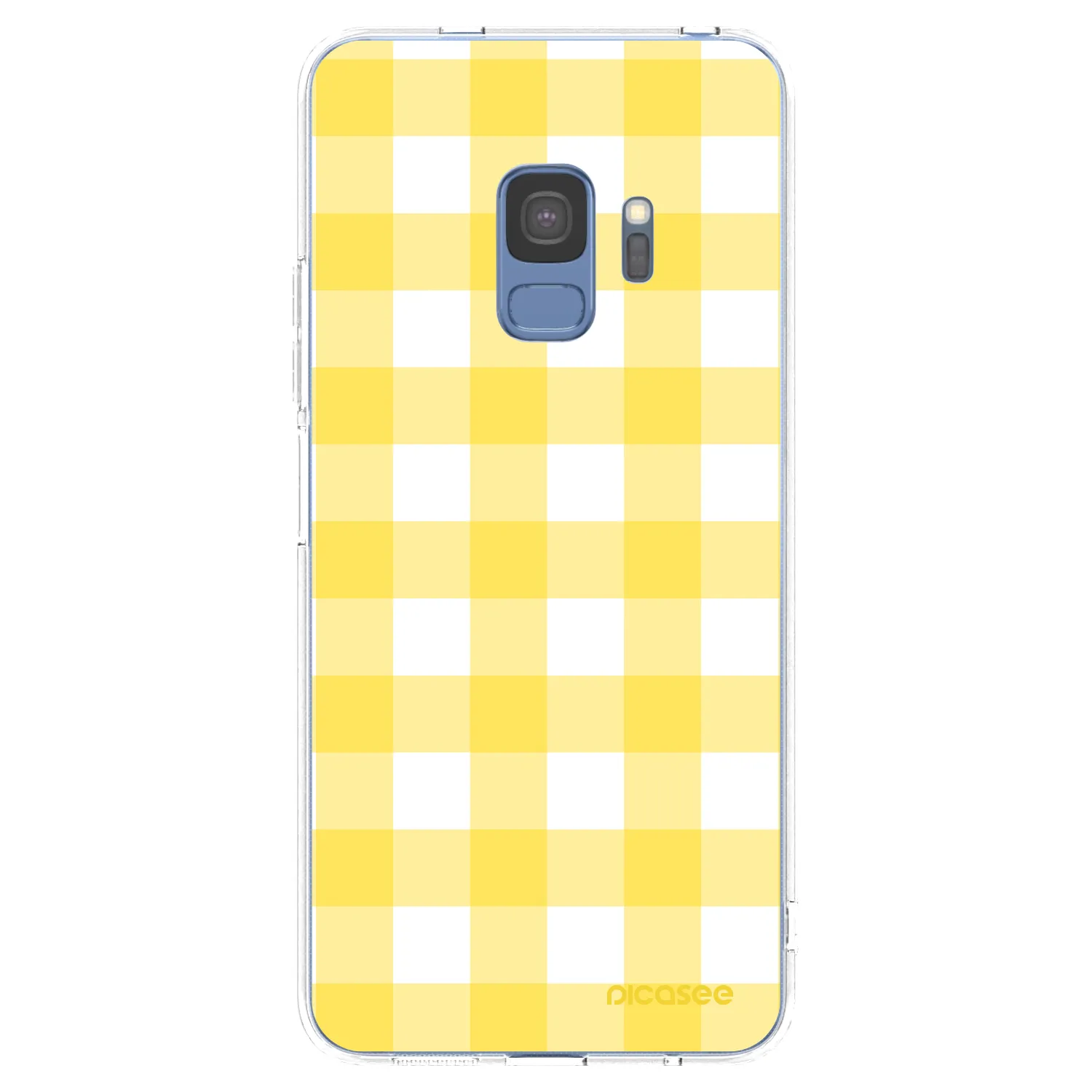 Picasee silikónový prehľadný obal pre Samsung Galaxy S9 G960F - Gride lemon