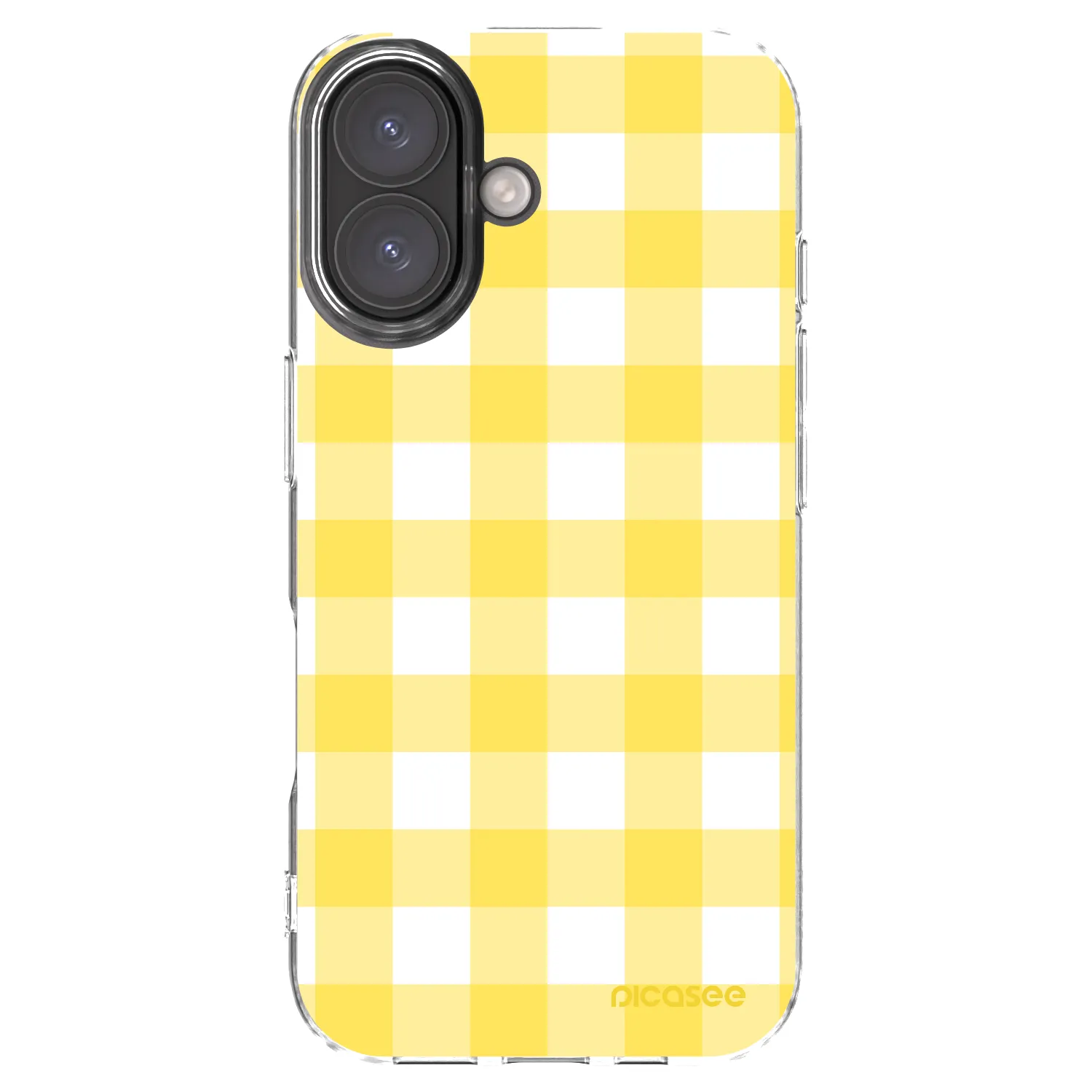 Picasee silikónový prehľadný obal pre Apple iPhone 16 - Gride lemon