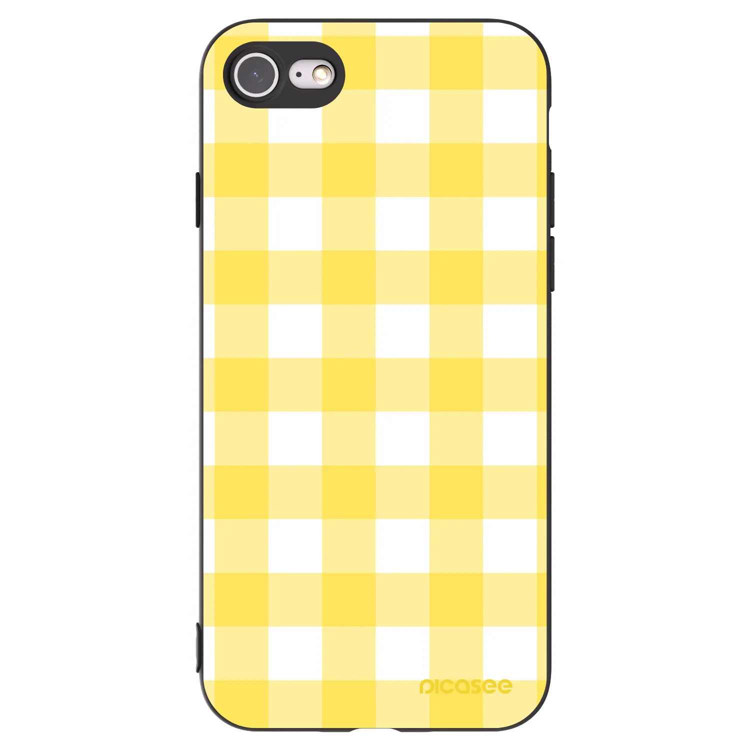Picasee silikónový čierny obal pre Apple iPhone 8 - Gride lemon