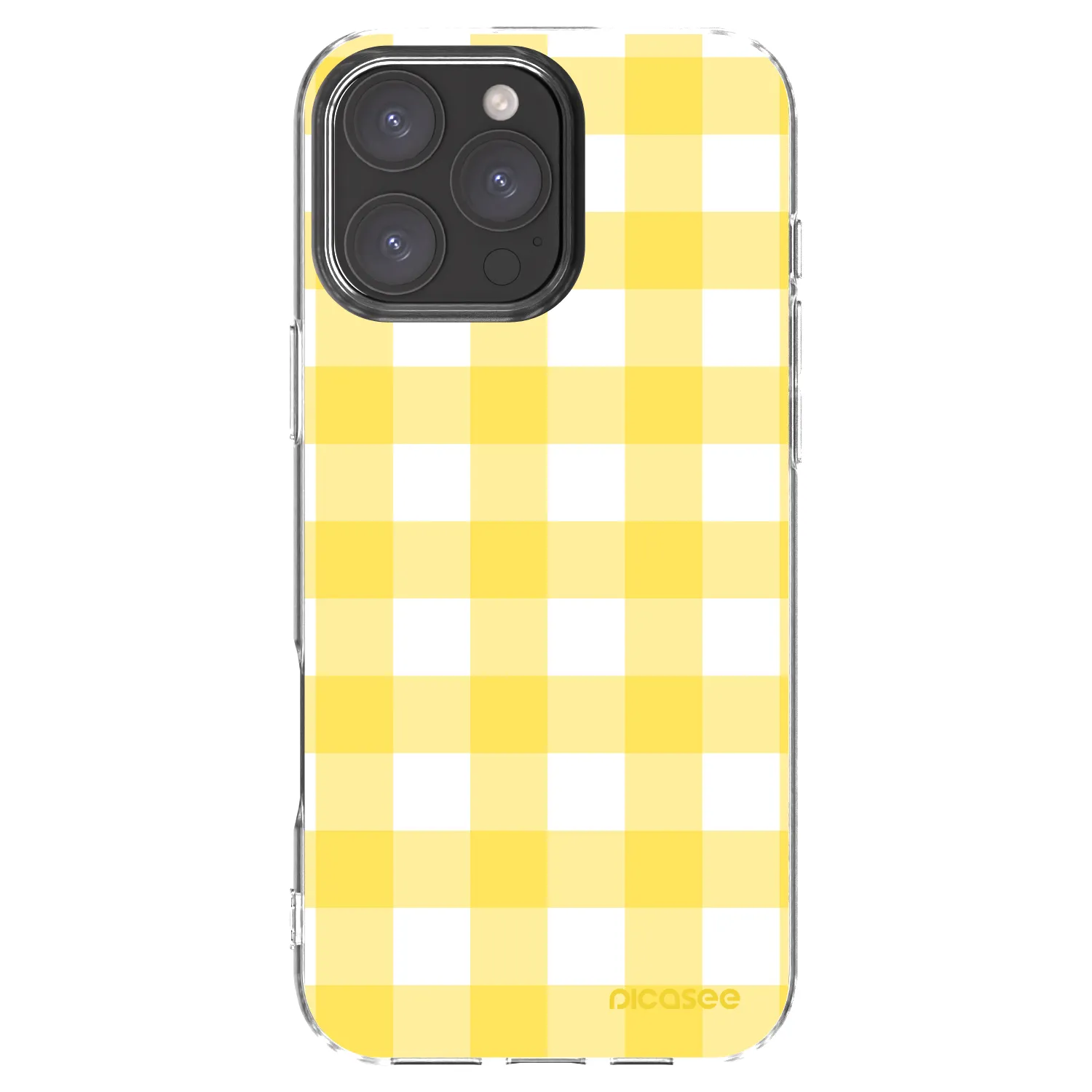 Picasee silikónový prehľadný obal pre Apple iPhone 16 Pro Max - Gride lemon