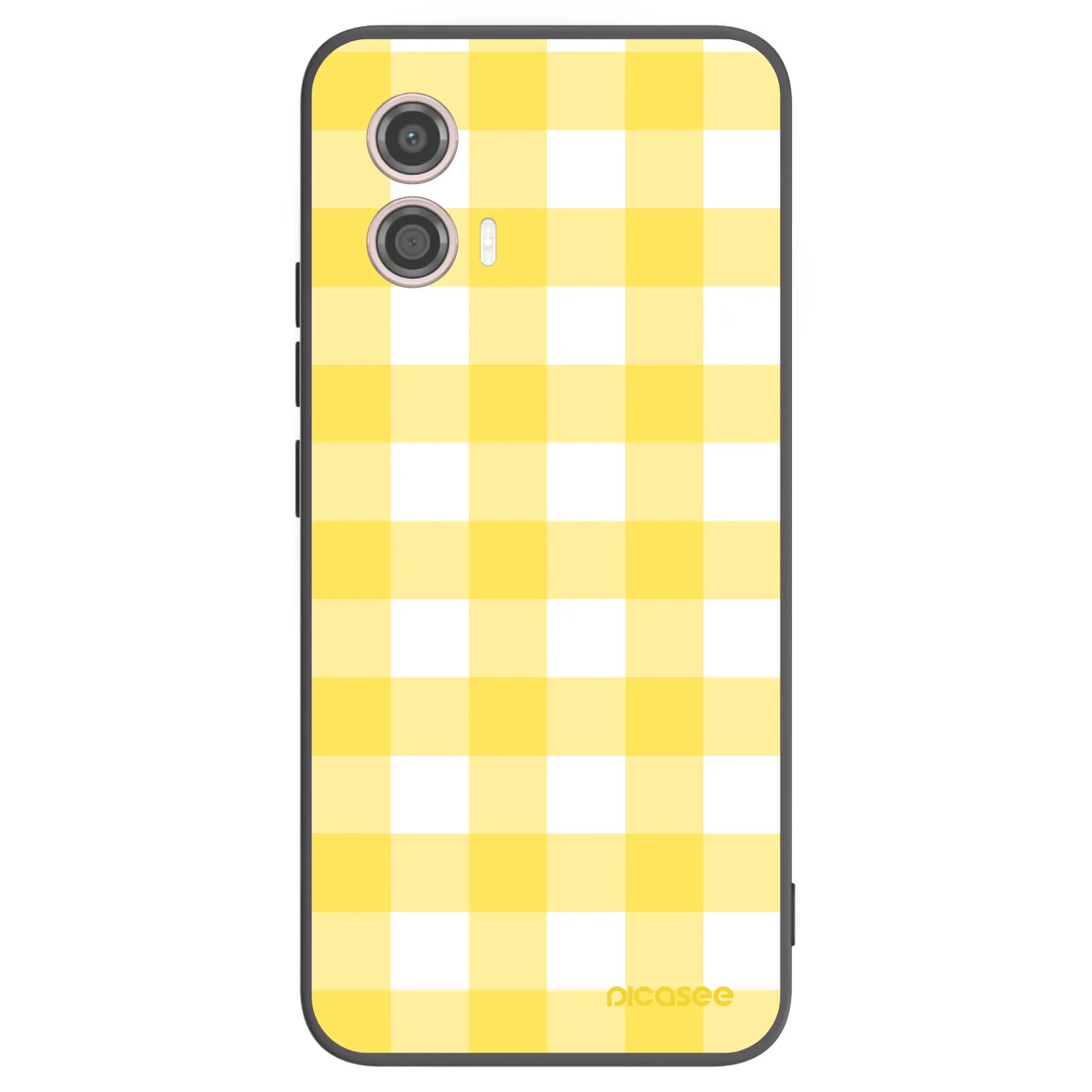 Picasee silikónový čierny obal pre Motorola Moto G53 5G - Gride lemon