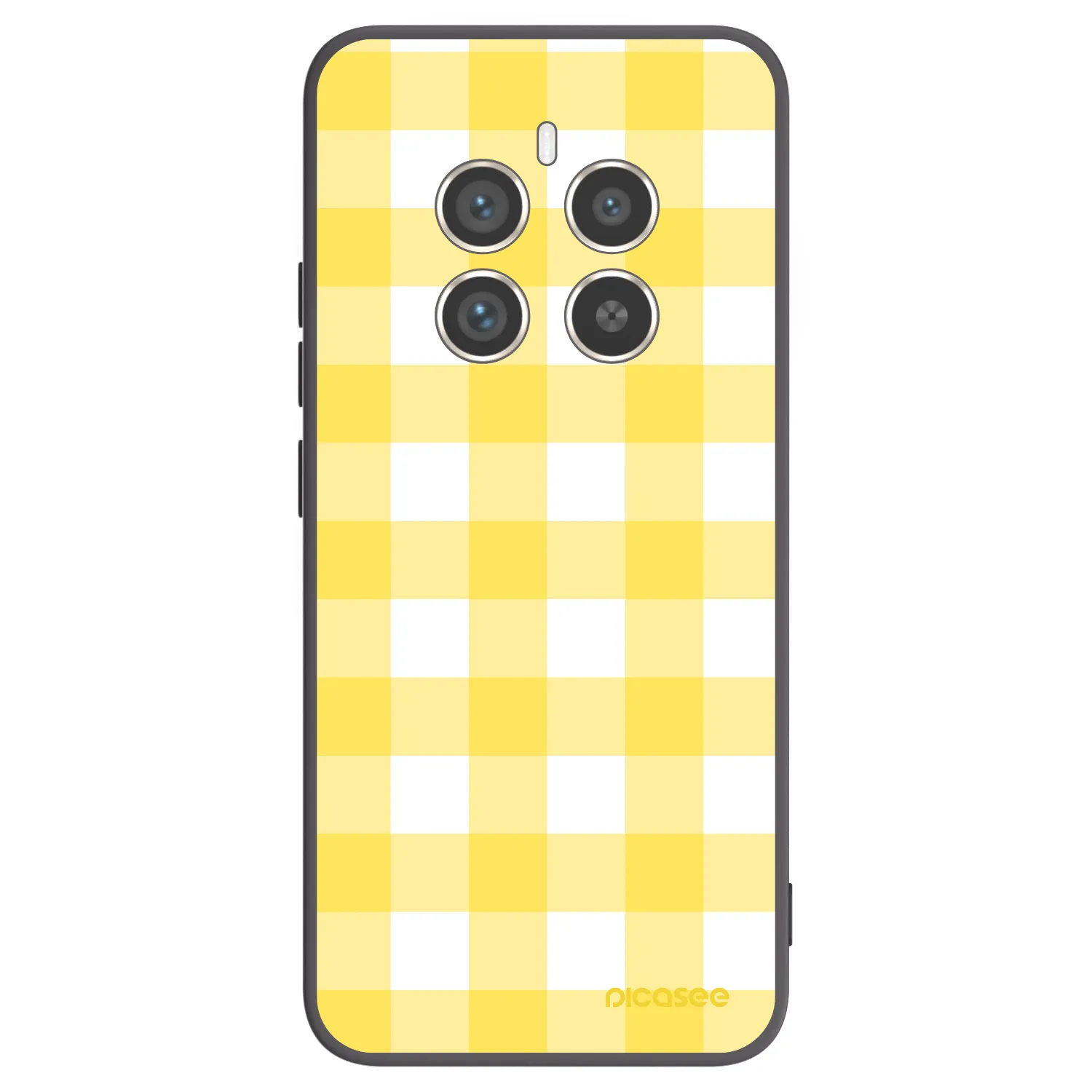 Picasee silikónový čierny obal pre Realme 12 Pro 5G - Gride lemon