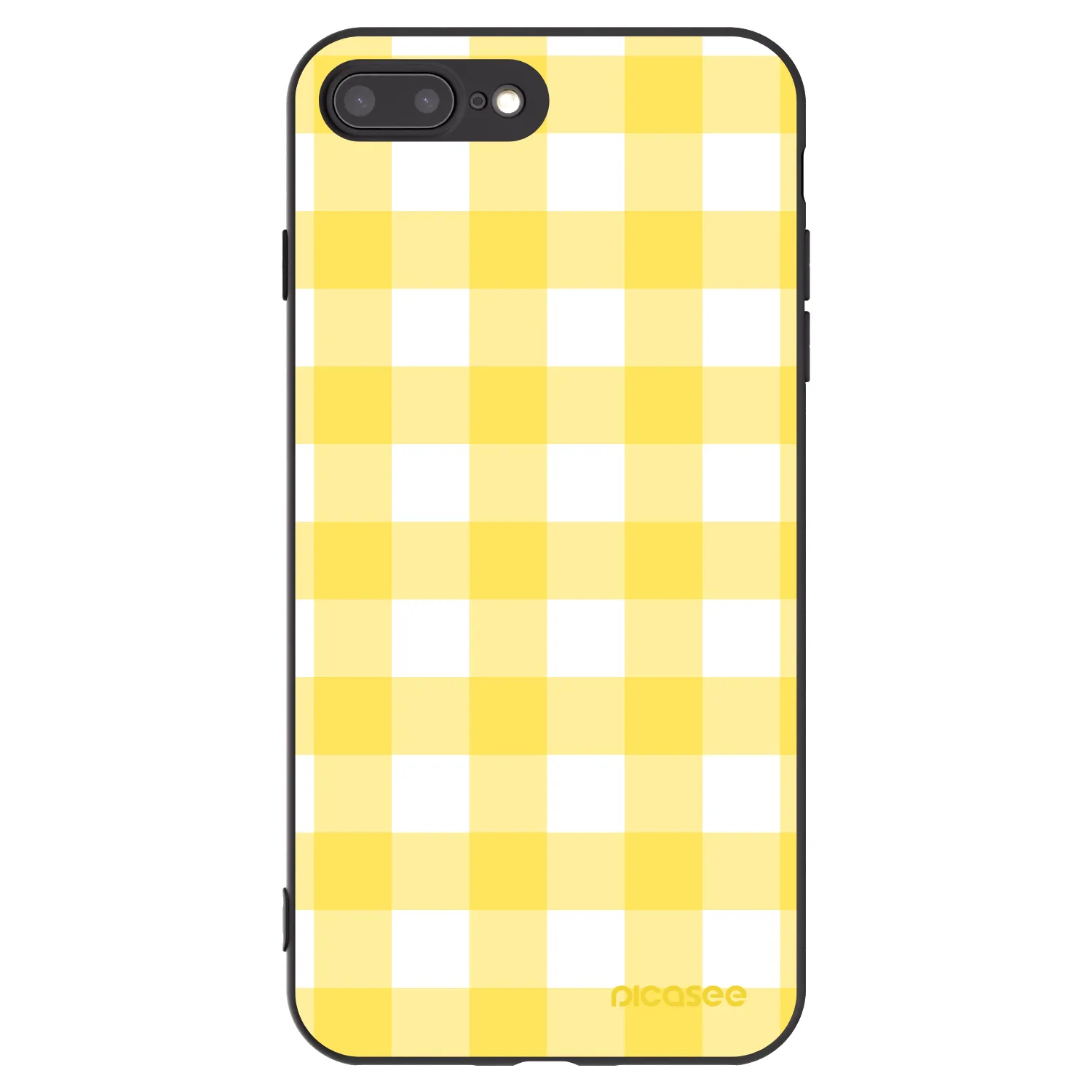 Picasee silikónový čierny obal pre Apple iPhone 8 Plus - Gride lemon