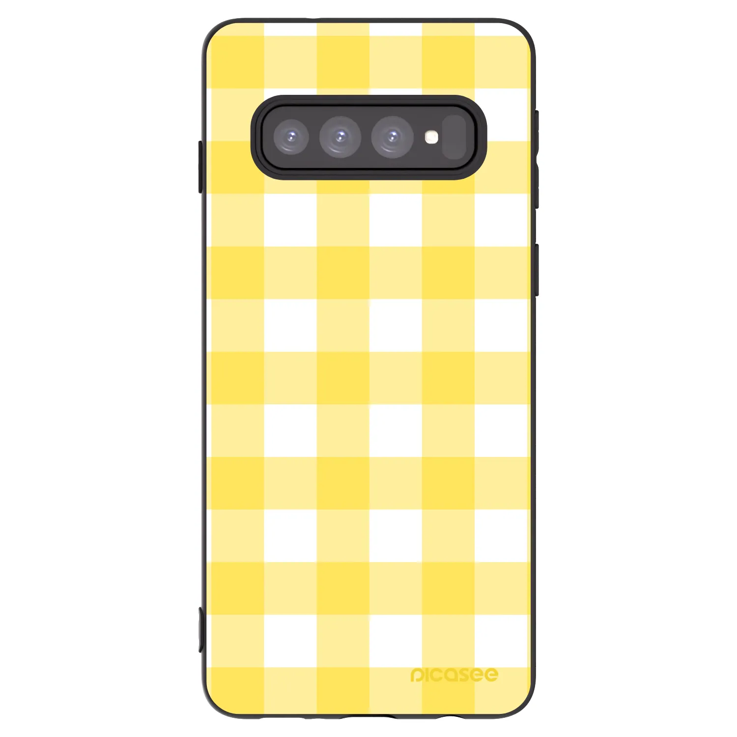 Picasee silikónový čierny obal pre Samsung Galaxy S10 G973 - Gride lemon