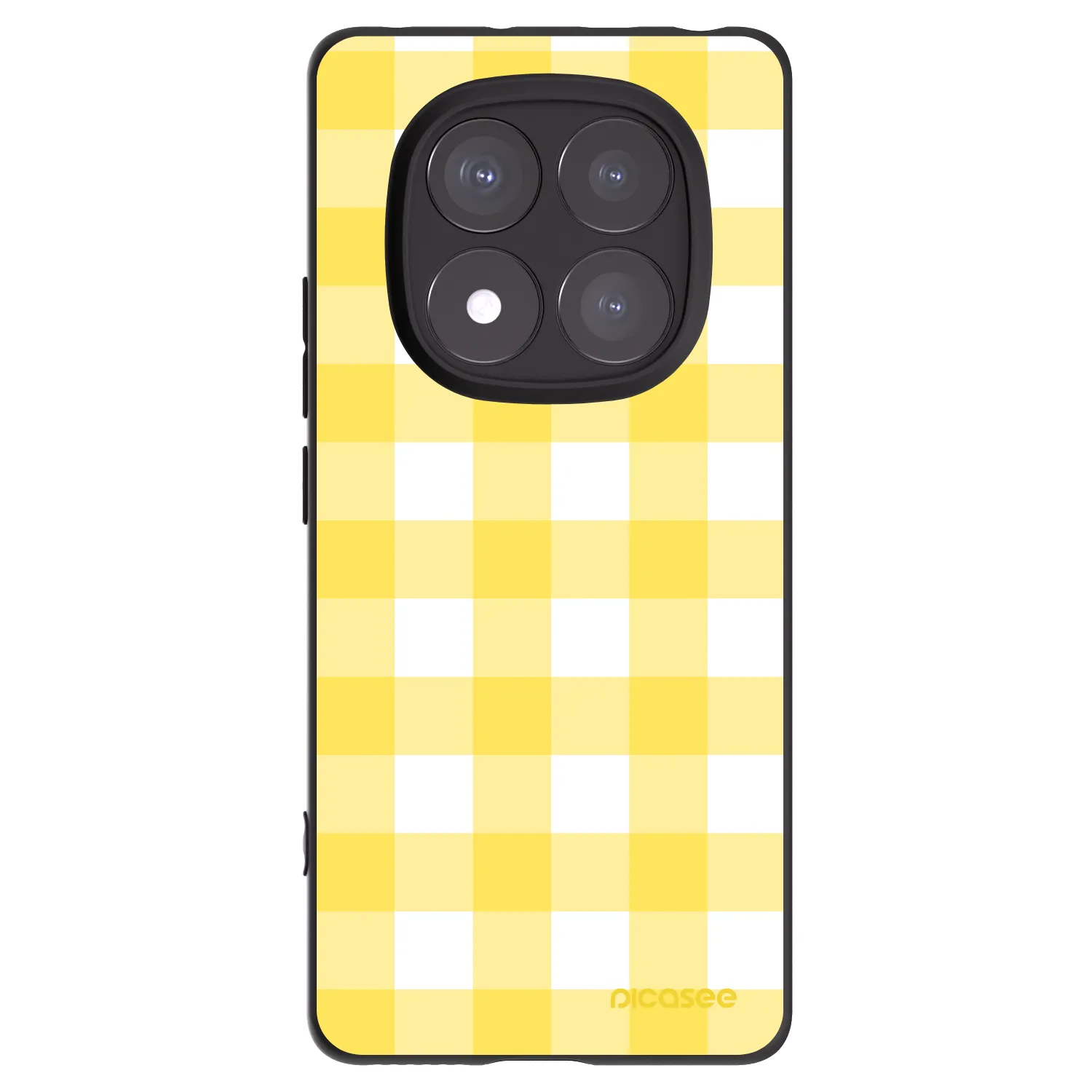 Picasee silikónový čierny obal pre Xiaomi Redmi Note 14 Pro 5G - Gride lemon
