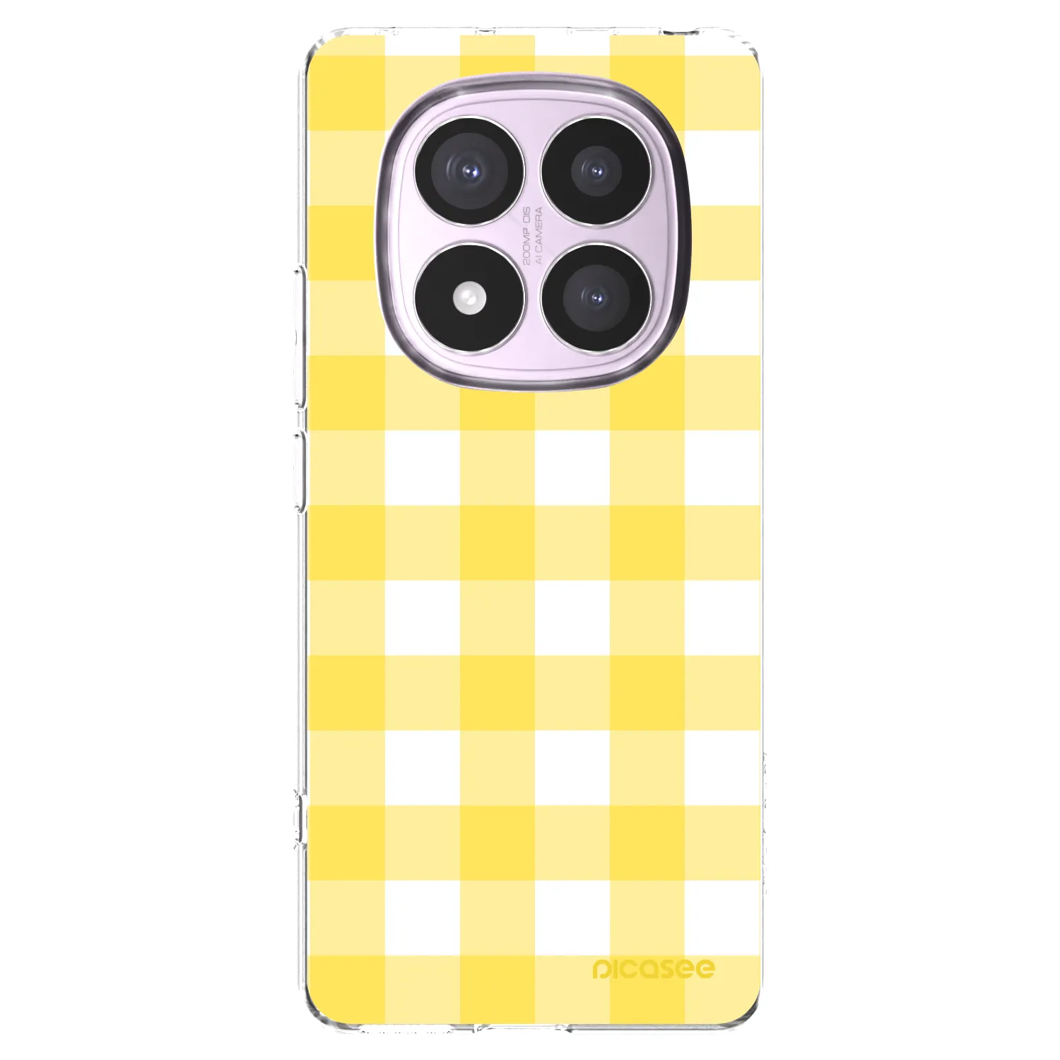 Picasee silikónový prehľadný obal pre Xiaomi Redmi Note 14 Pro 5G - Gride lemon