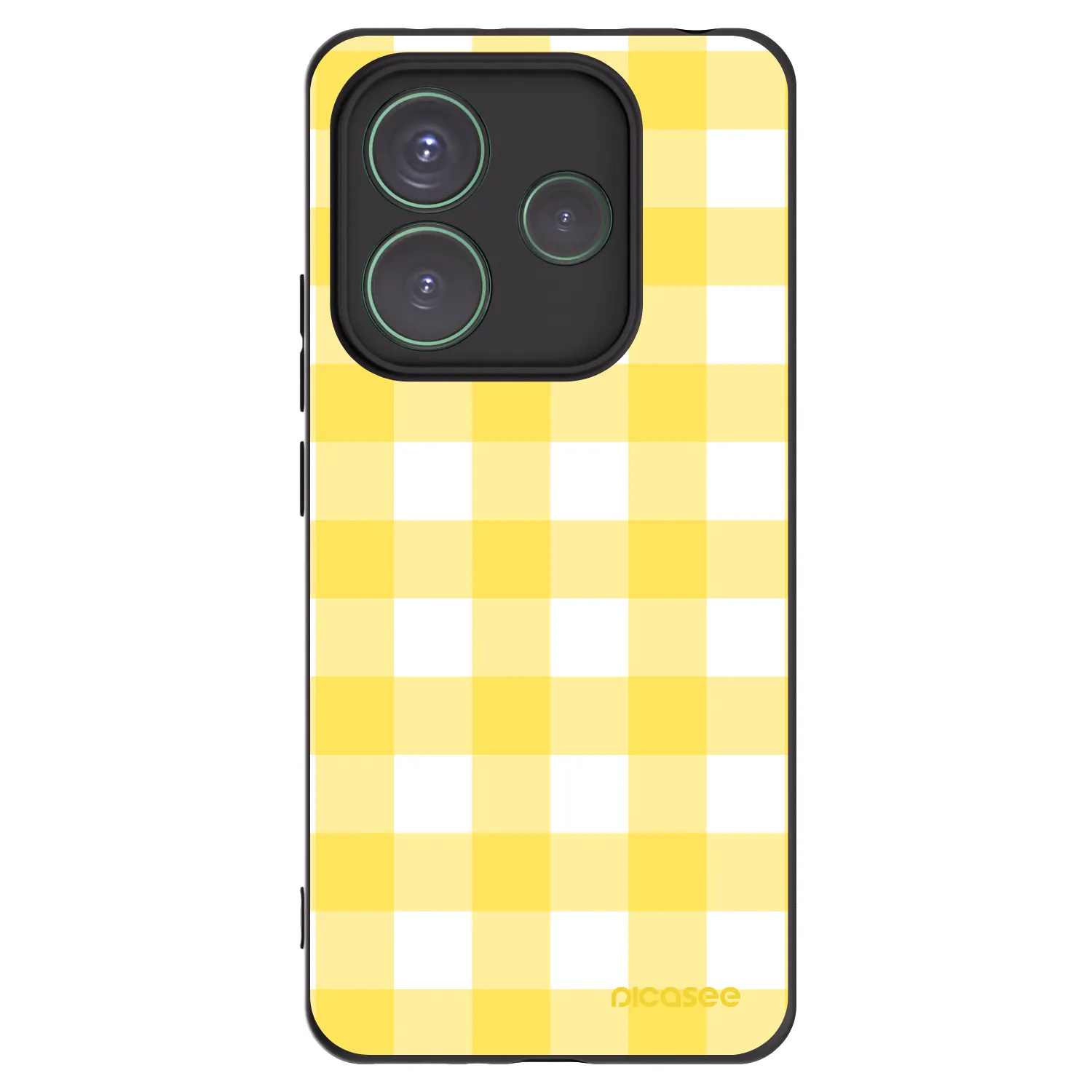 Picasee silikónový čierny obal pre Xiaomi Redmi Note 14 5G - Gride lemon