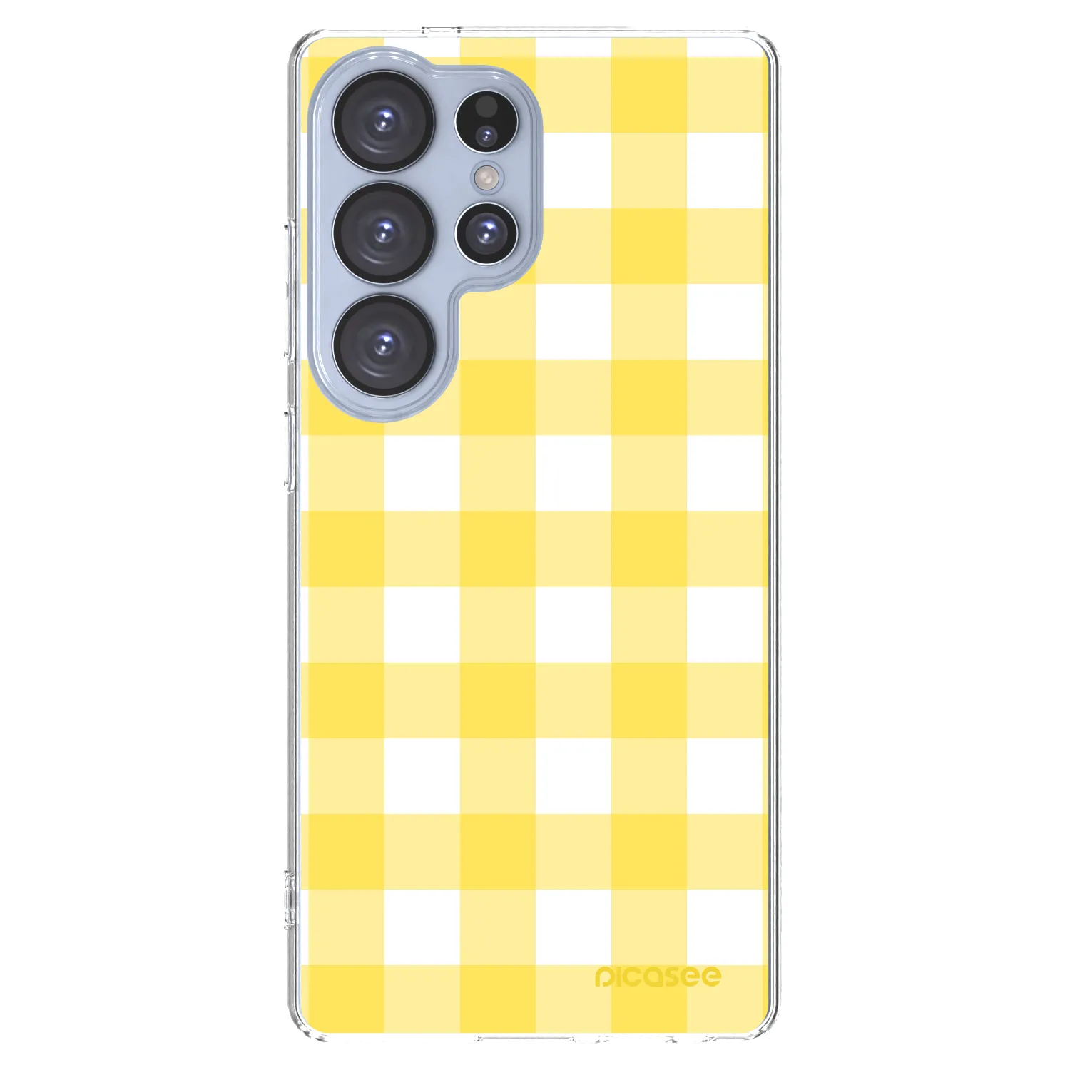 Picasee silikónový prehľadný obal pre Samsung Galaxy S25 Ultra 5G - Gride lemon