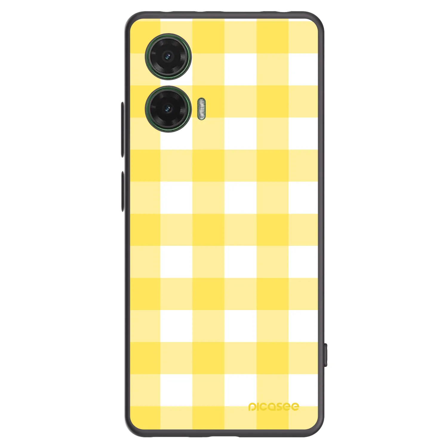 Picasee silikónový čierny obal pre Motorola Moto G35 5G - Gride lemon