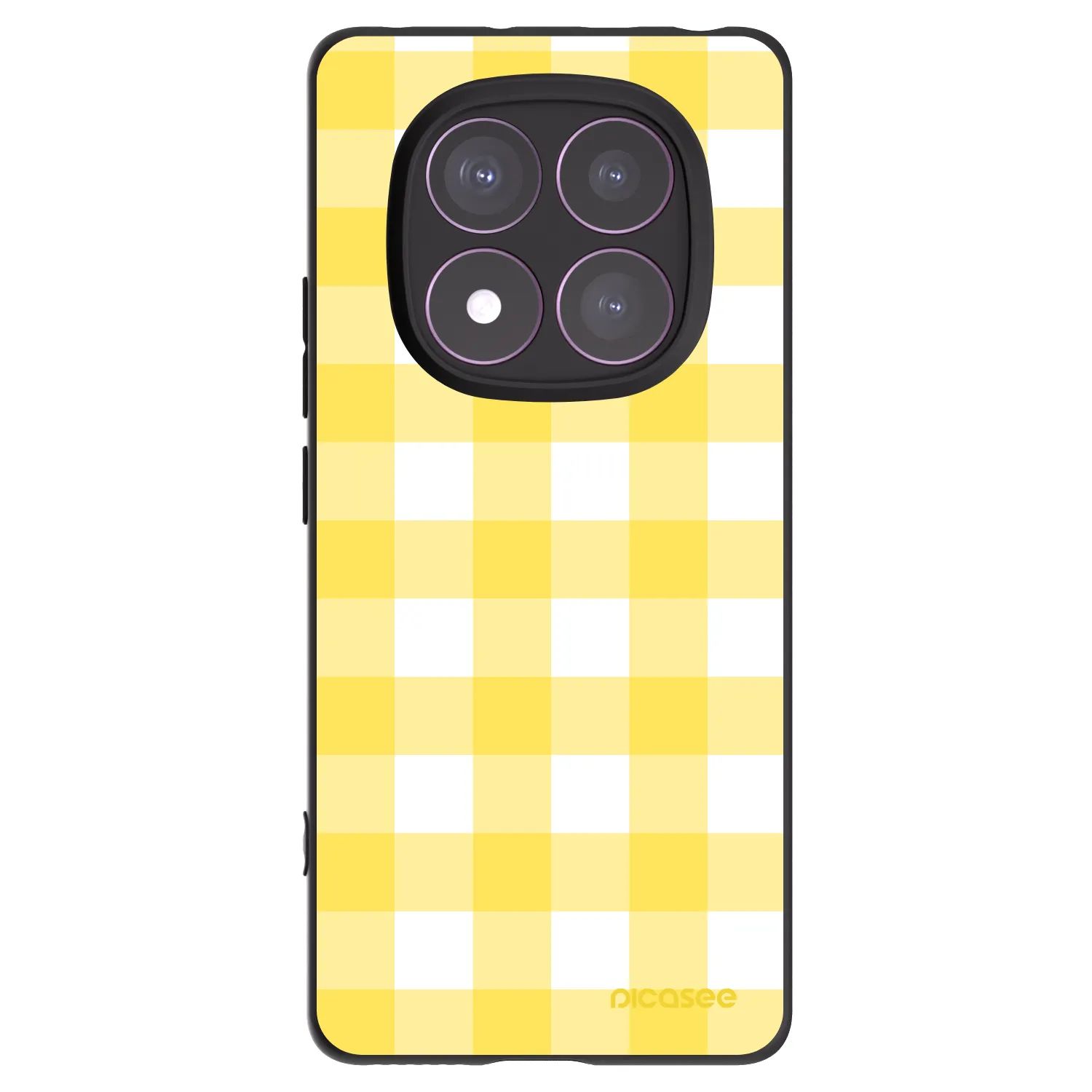 Picasee silikónový čierny obal pre Xiaomi Redmi Note 14 Pro 4G - Gride lemon