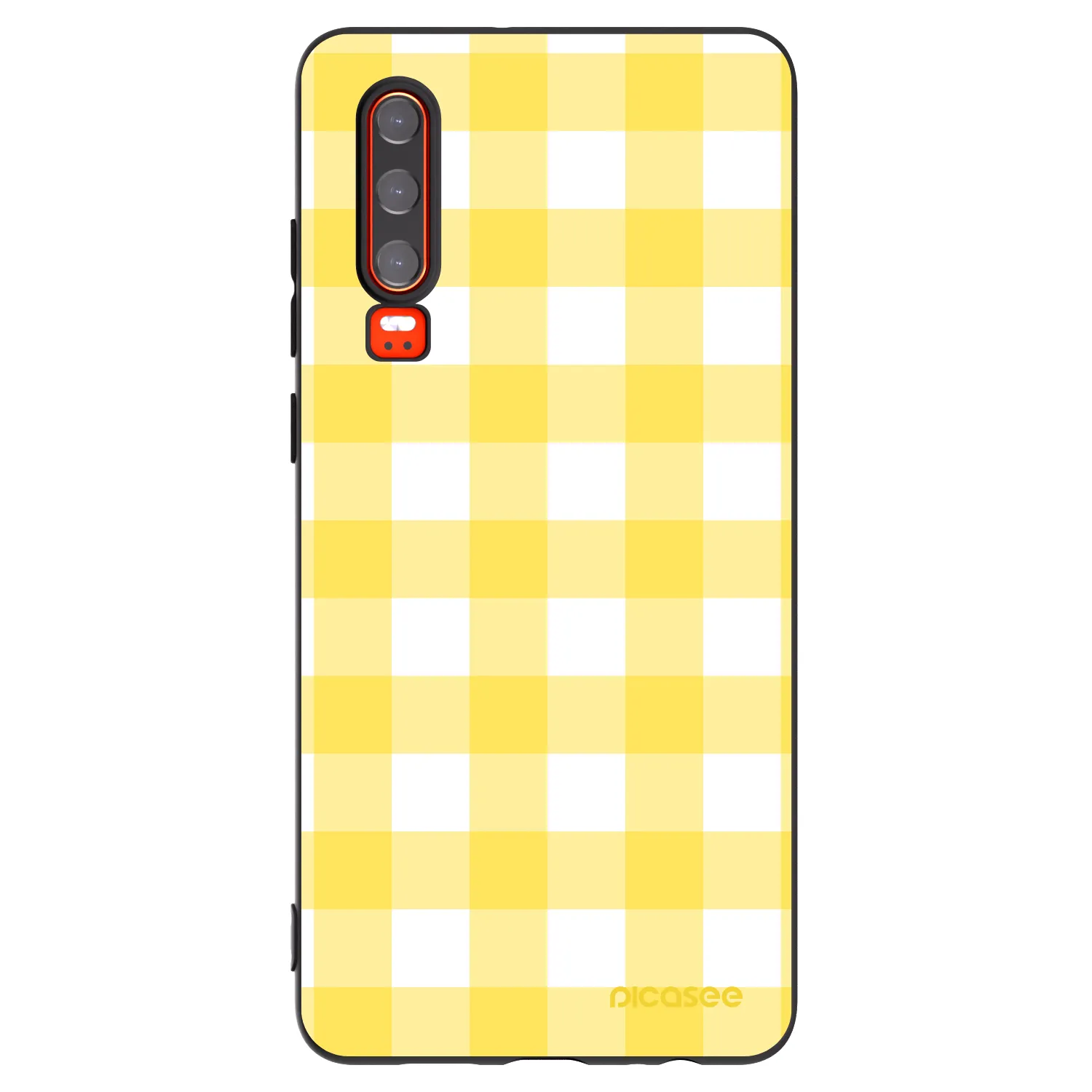 Picasee silikónový čierny obal pre Huawei P30 - Gride lemon