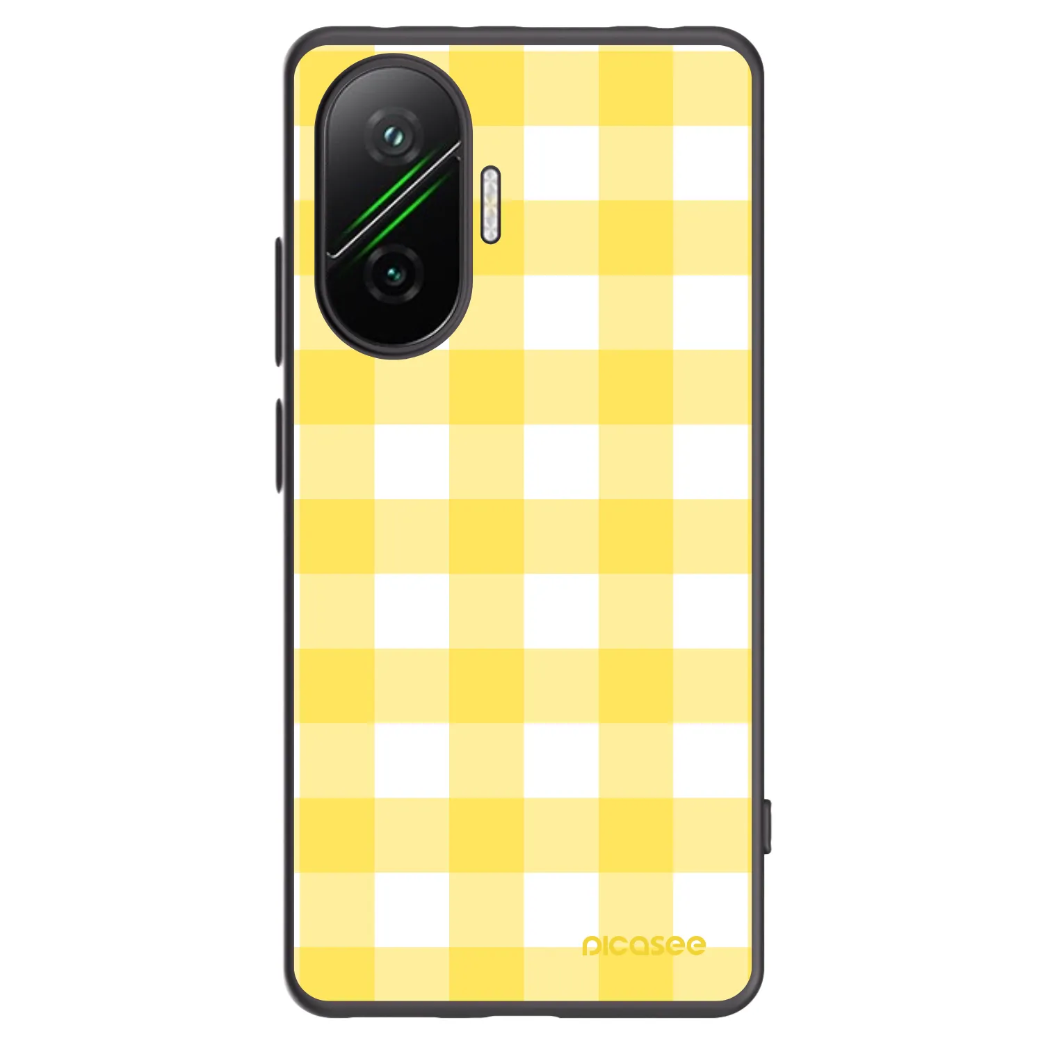 Picasee silikónový čierny obal pre Xiaomi Poco F7 5G - Gride lemon