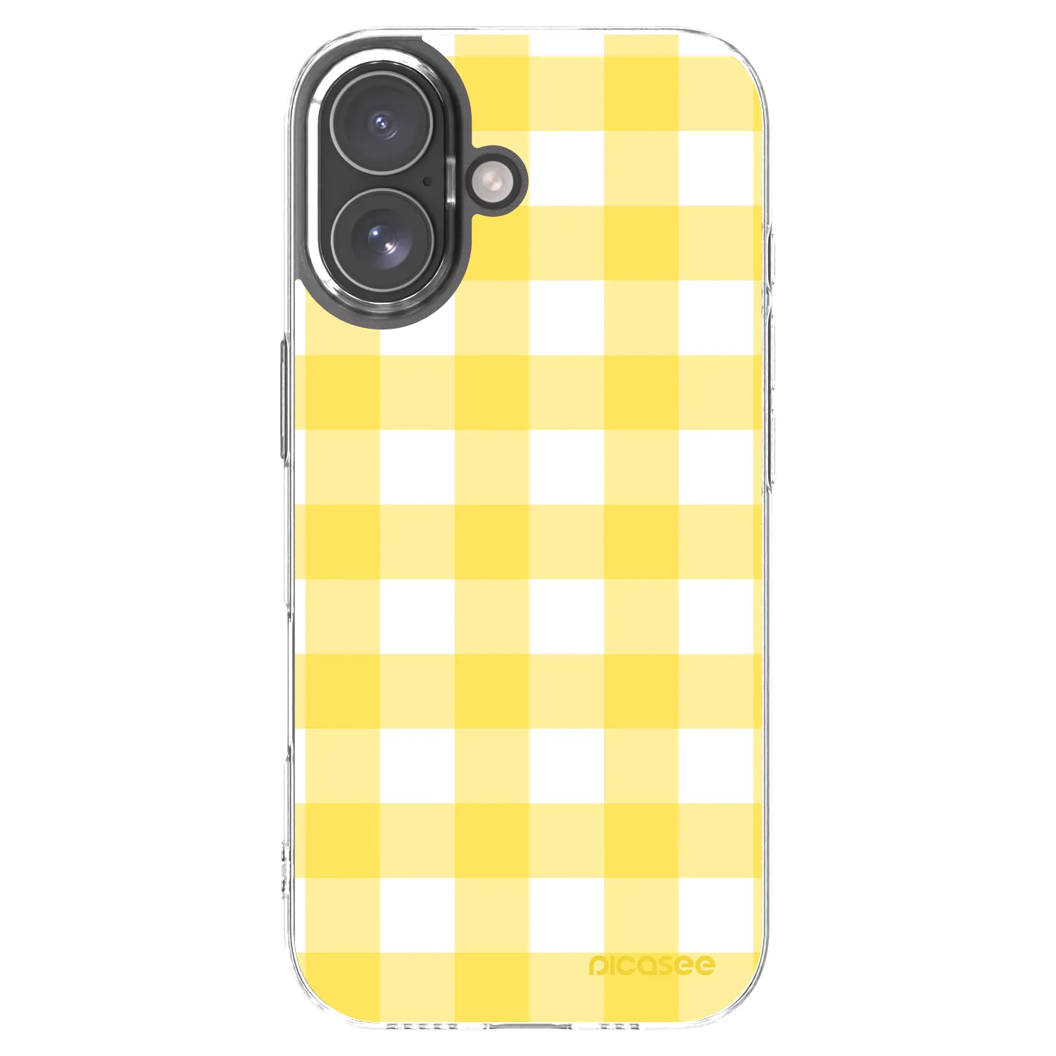 Picasee silikónový prehľadný obal pre Apple iPhone 17 - Gride lemon