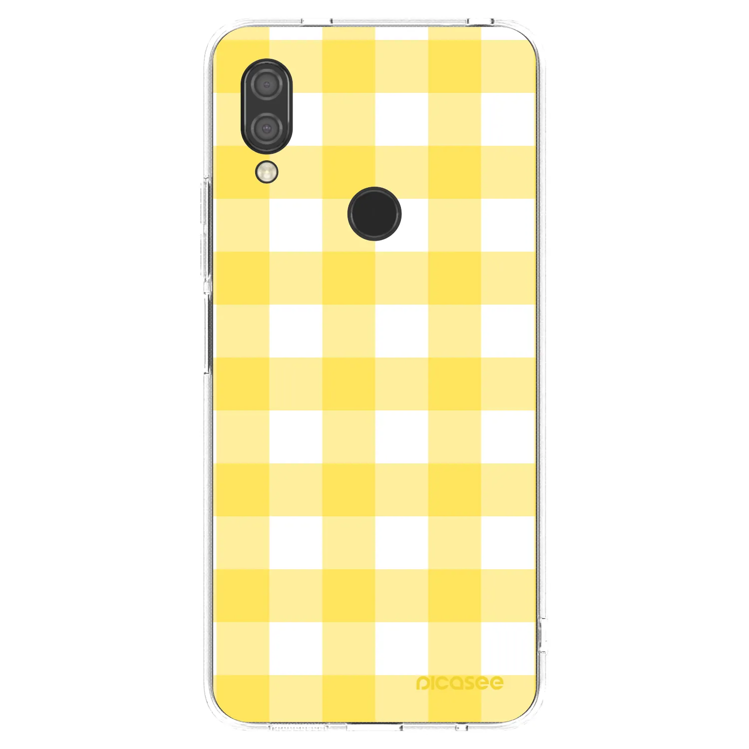 Picasee silikónový prehľadný obal pre Xiaomi Redmi 7 - Gride lemon