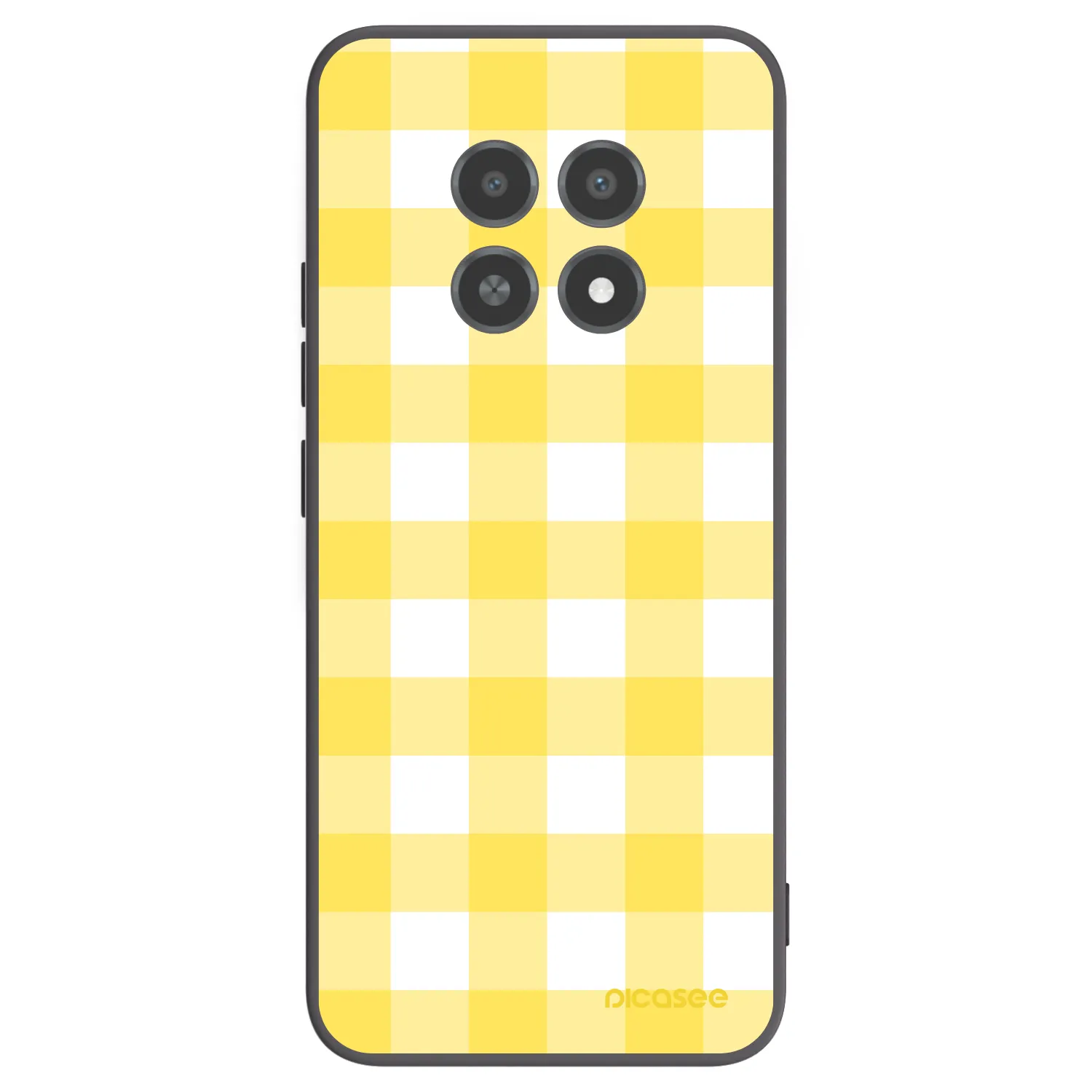 Picasee silikónový čierny obal pre Realme 12X - Gride lemon