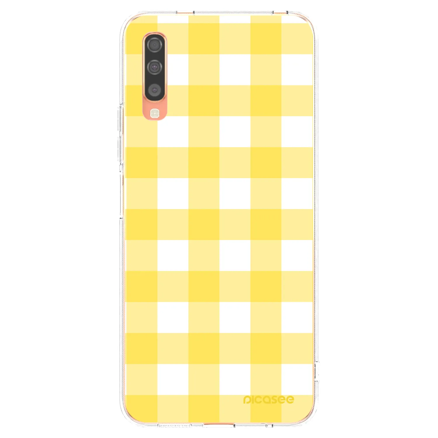 Picasee silikónový prehľadný obal pre Samsung Galaxy A70 A705F - Gride lemon