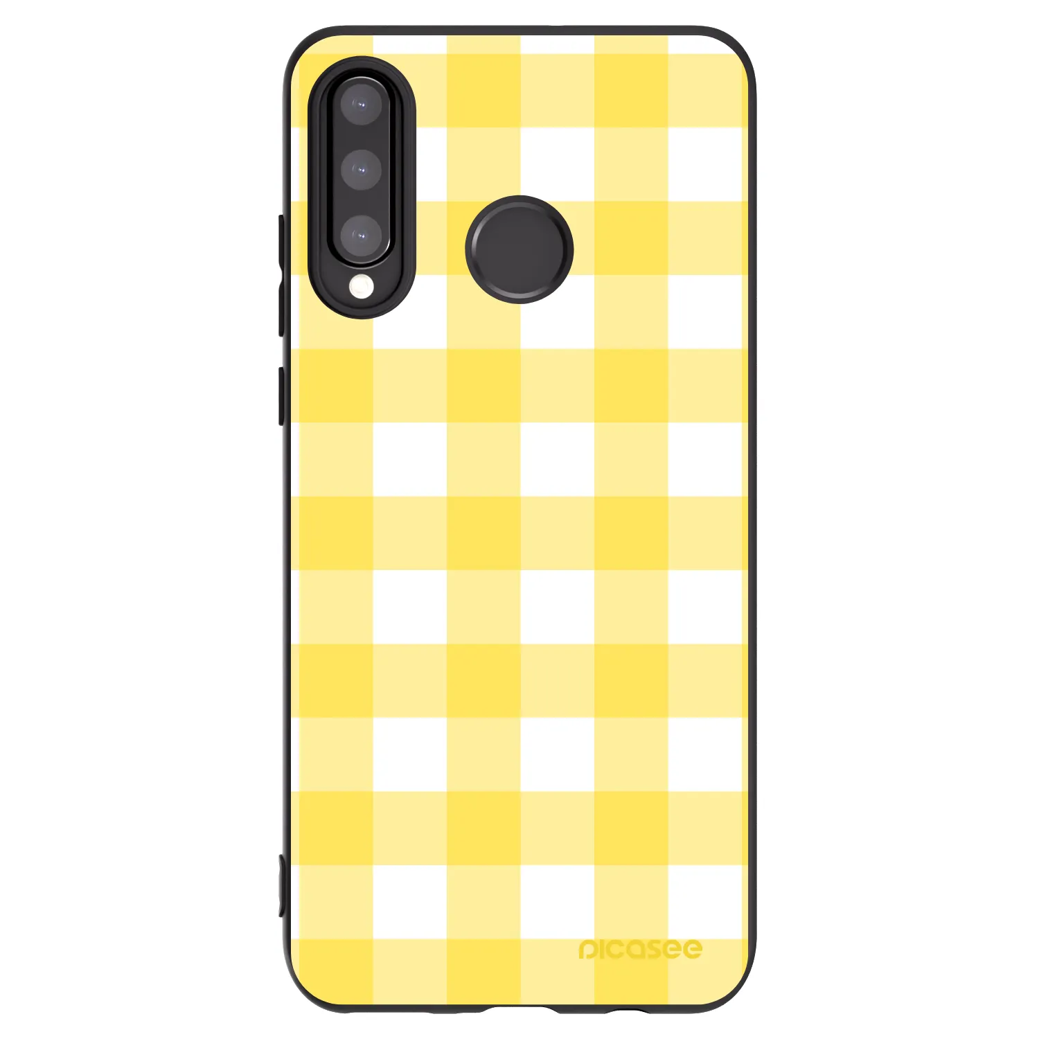 Picasee silikónový čierny obal pre Huawei P30 Lite - Gride lemon