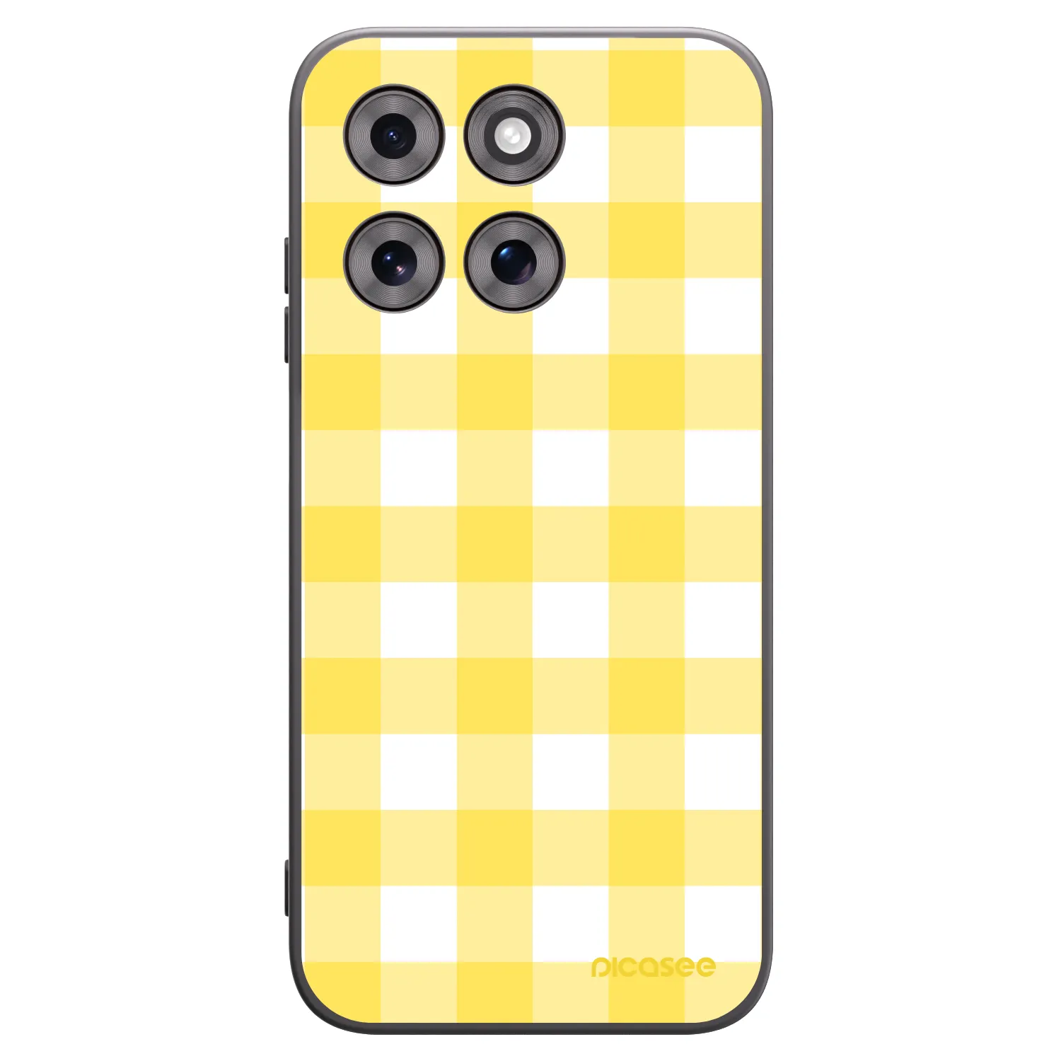 Picasee silikónový čierny obal pre Motorola Moto G77 - Gride lemon